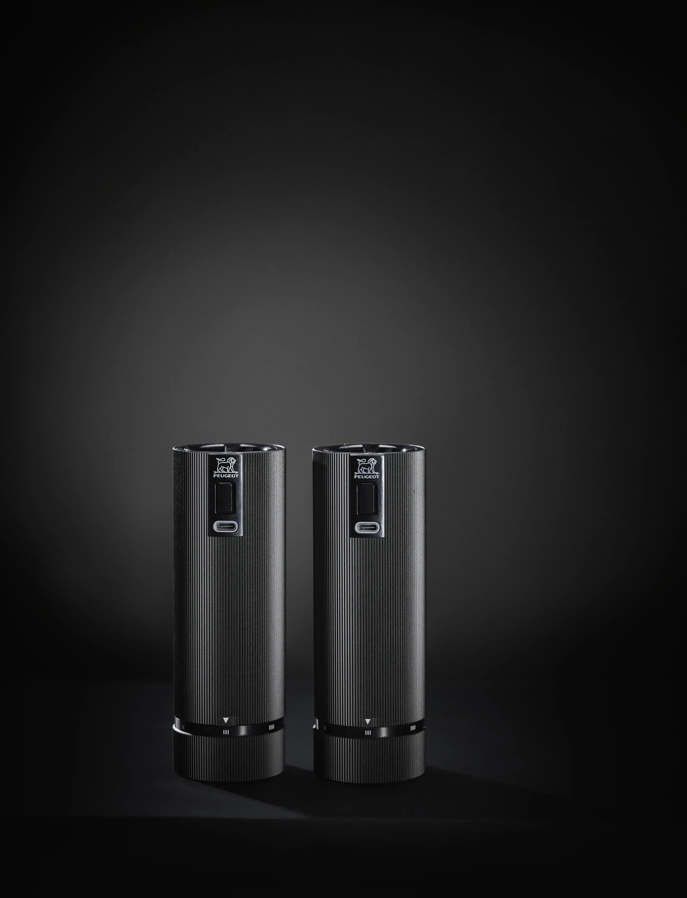 Peugeot Mp+Ms Z 15Cm Elektrisk Duo Line Sæt Mat Sort, 15 cm, Grinders, Schwarz - Salt & Pepper Shakers, Homeware