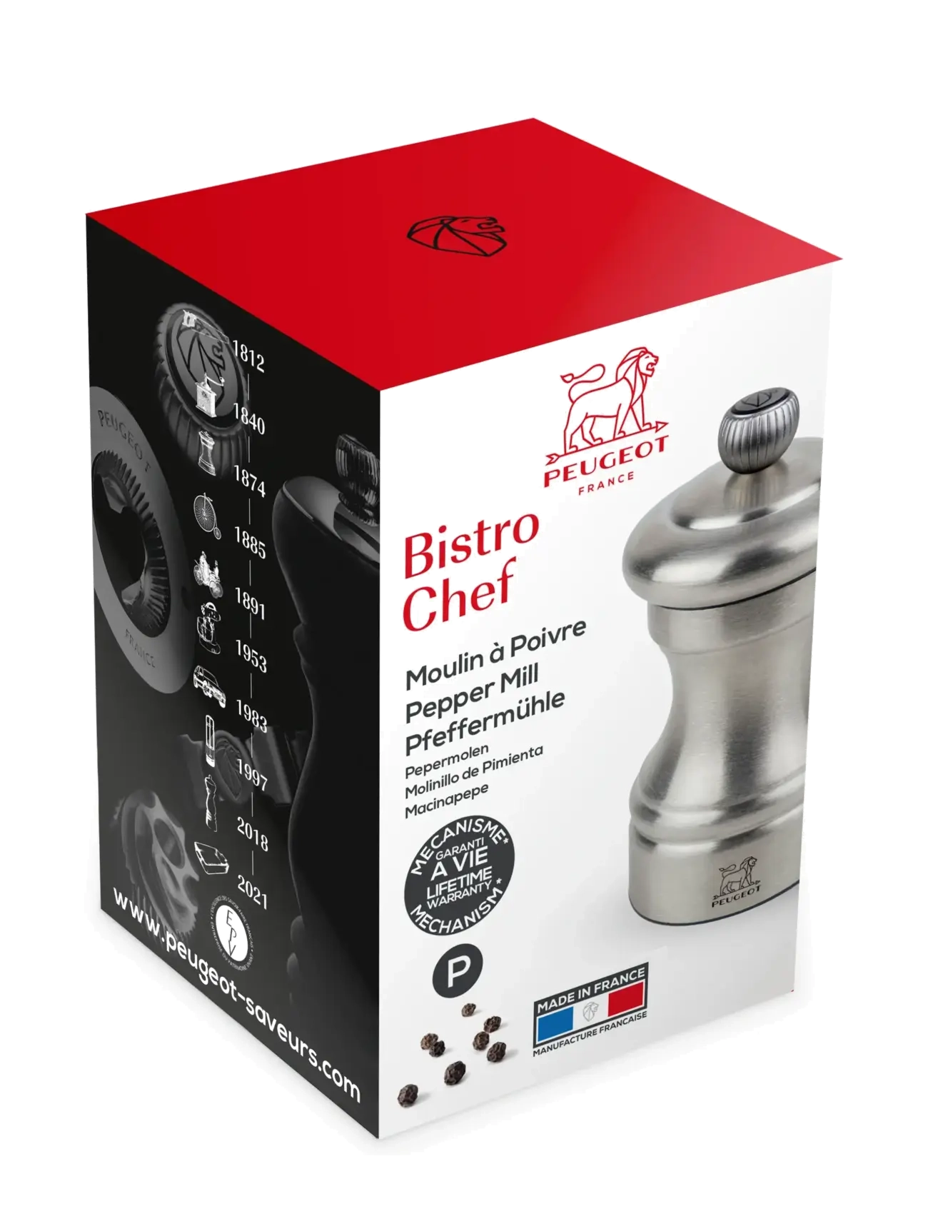 Peugeot - Bistro Chef peberkværn blank shiny Z 10cm - soola- ja pipraveskid - steel - 2