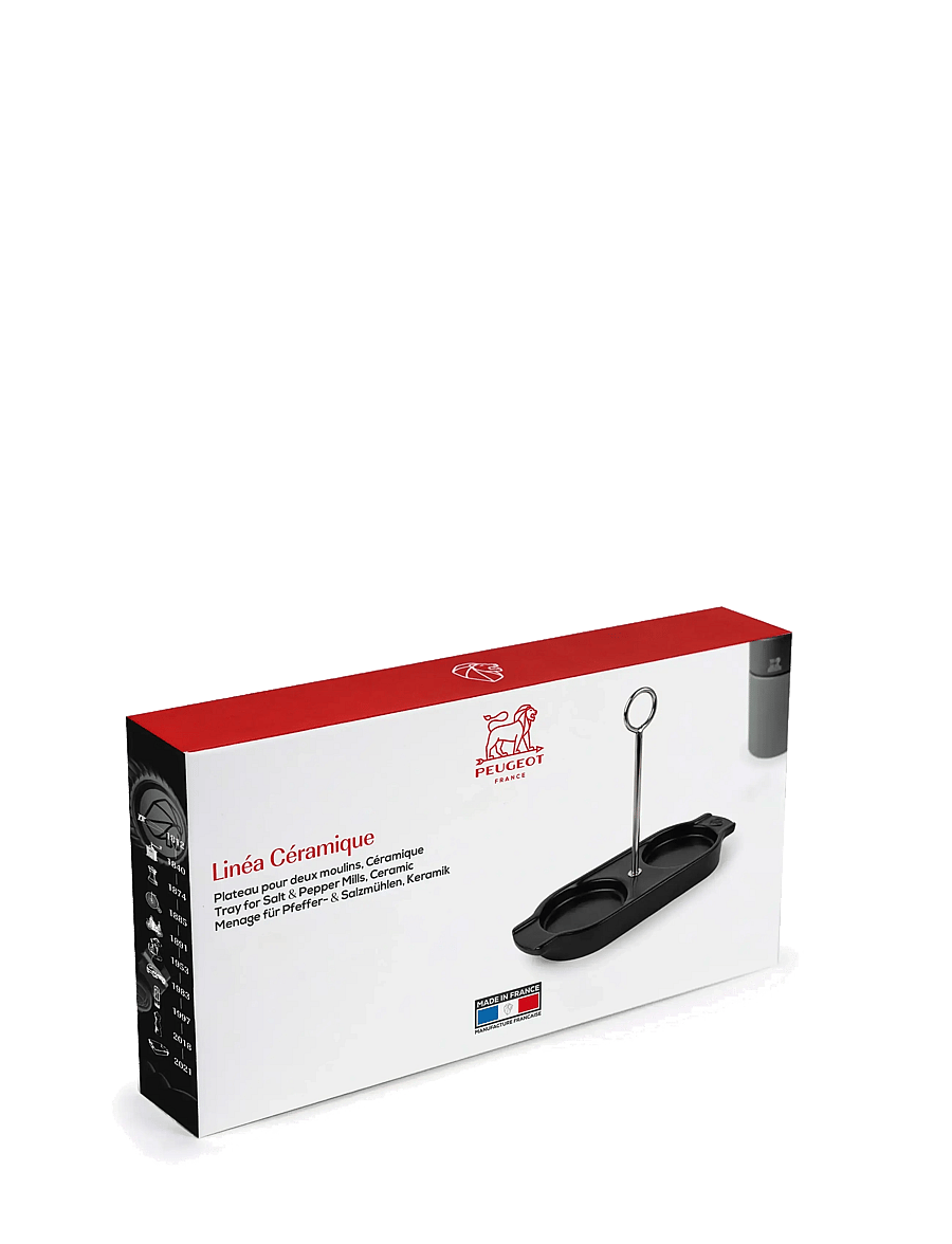 Peugeot - Linea keramisk bakke med håndtag, satin sort - tarjottimet - satin black - 1