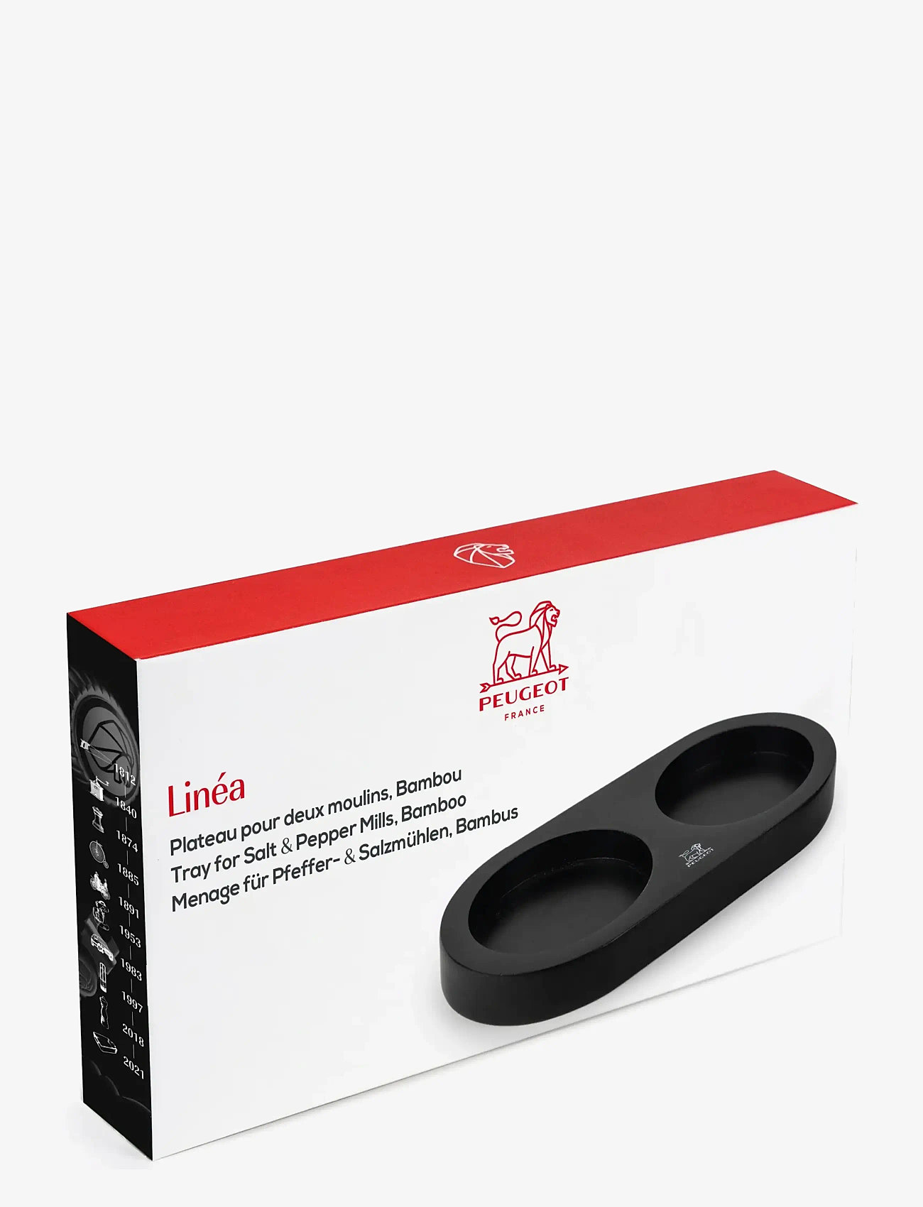 Peugeot - Linea Bamboo tray, matte black - salz- & pfefferstreuer - matte black - 1