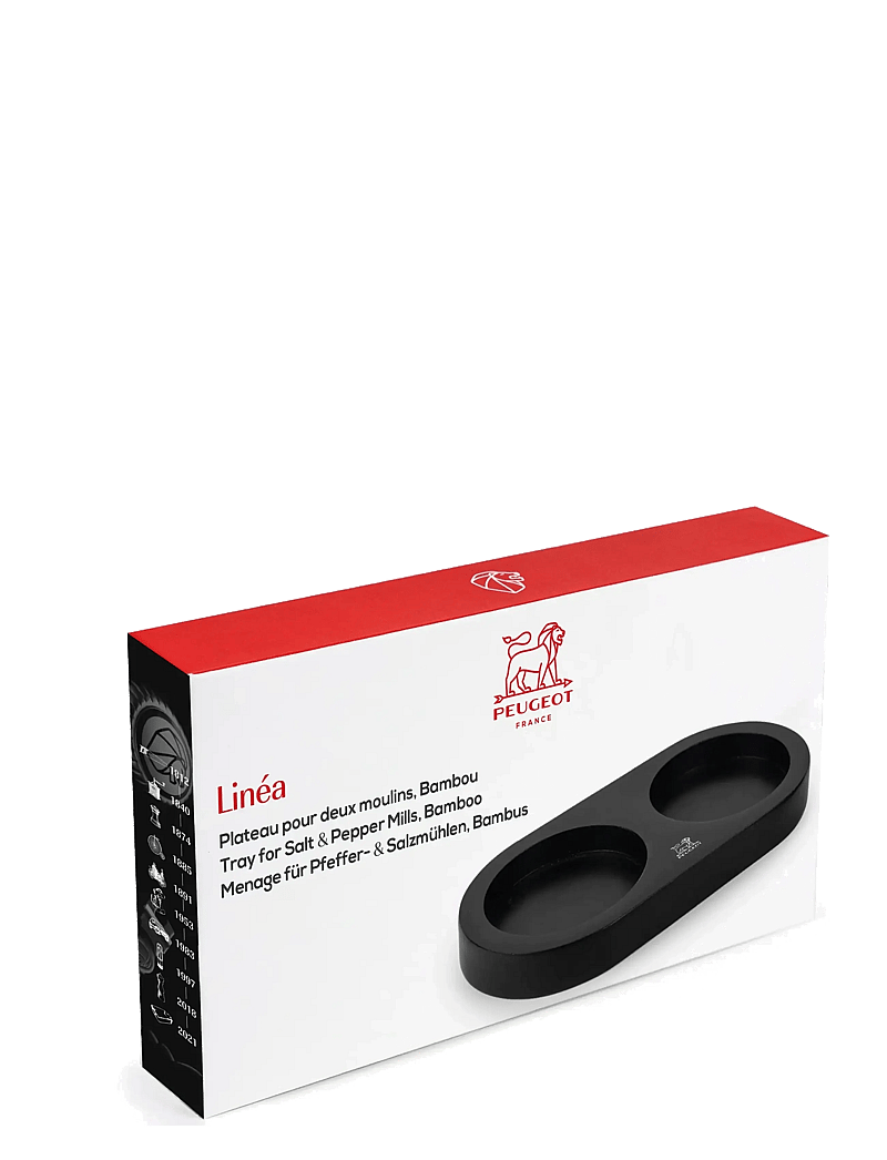 Peugeot - Linea Bamboo tray, matte black - salz- & pfefferstreuer - matte black - 1