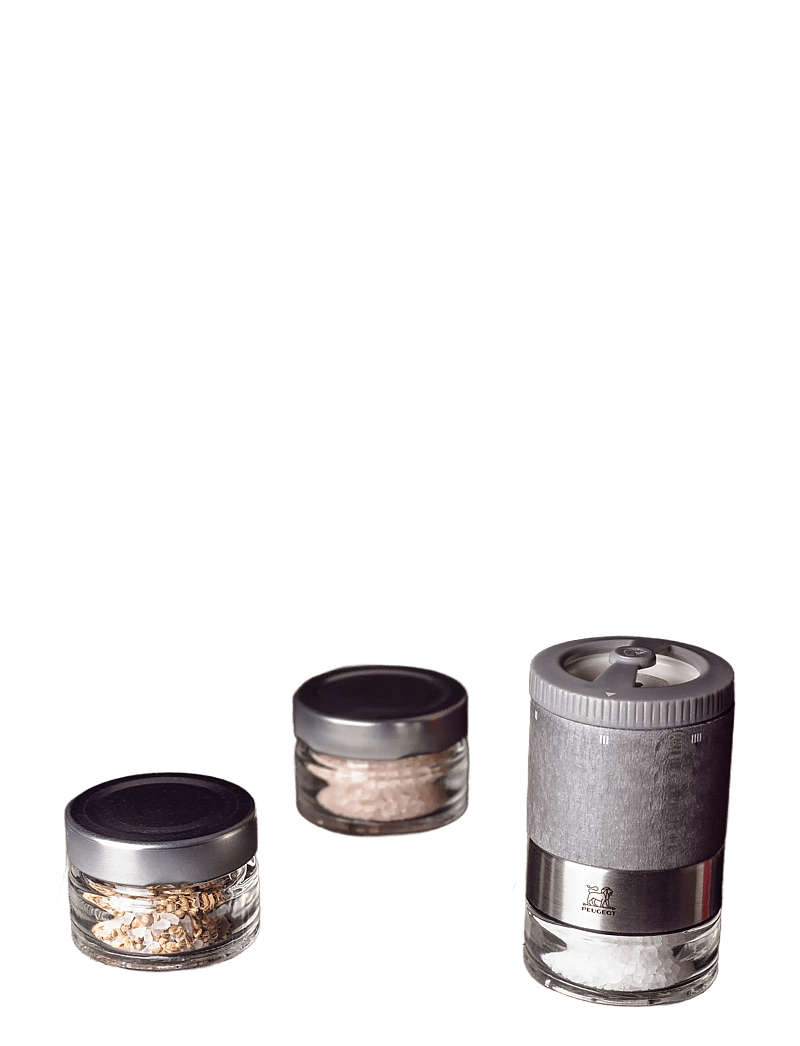 Peugeot - Maestro Salt Grinder Z Gift Box Graphite + 3 Glasses & 3 Kinds of Salt - soola- ja pipraveskid - light graphite - 0
