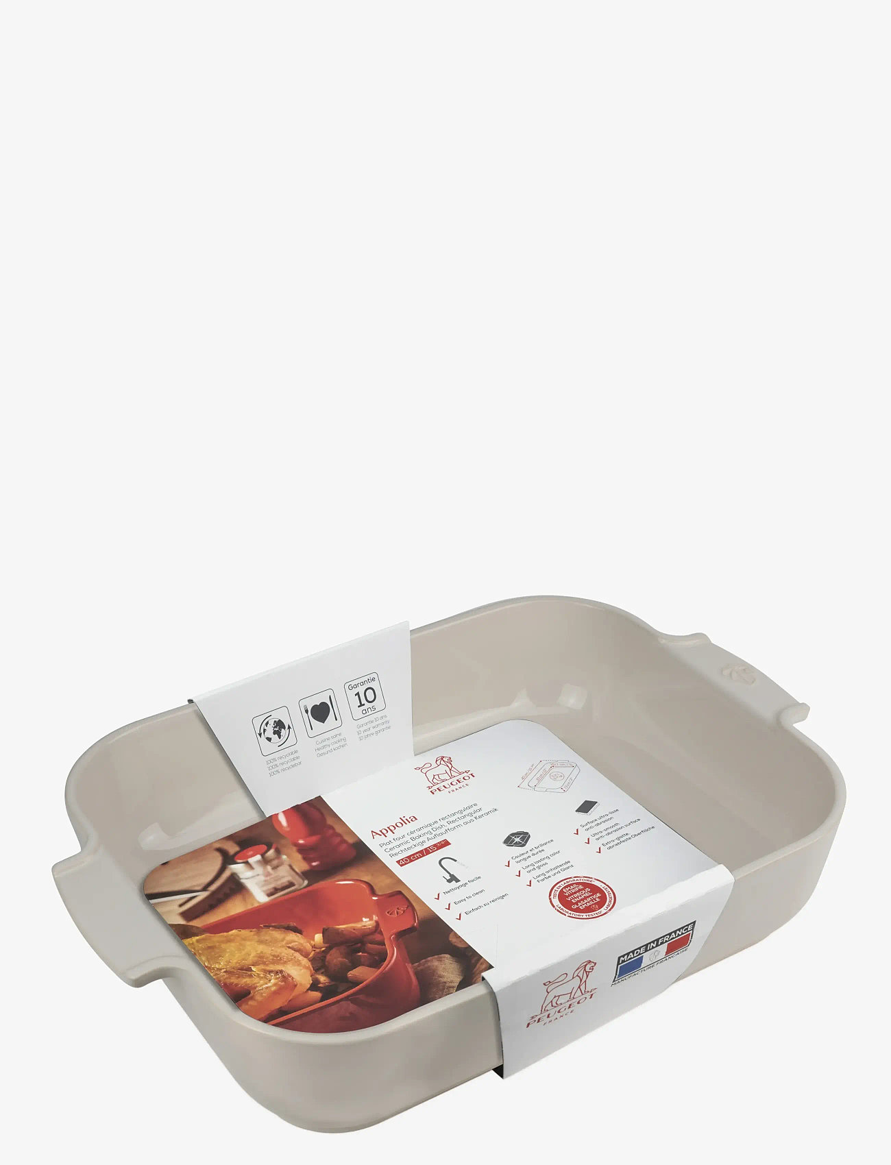 Peugeot - Appolia Keramisk Rektangulær cremehvid 40 cm - valentinsgaver - ecru - 1