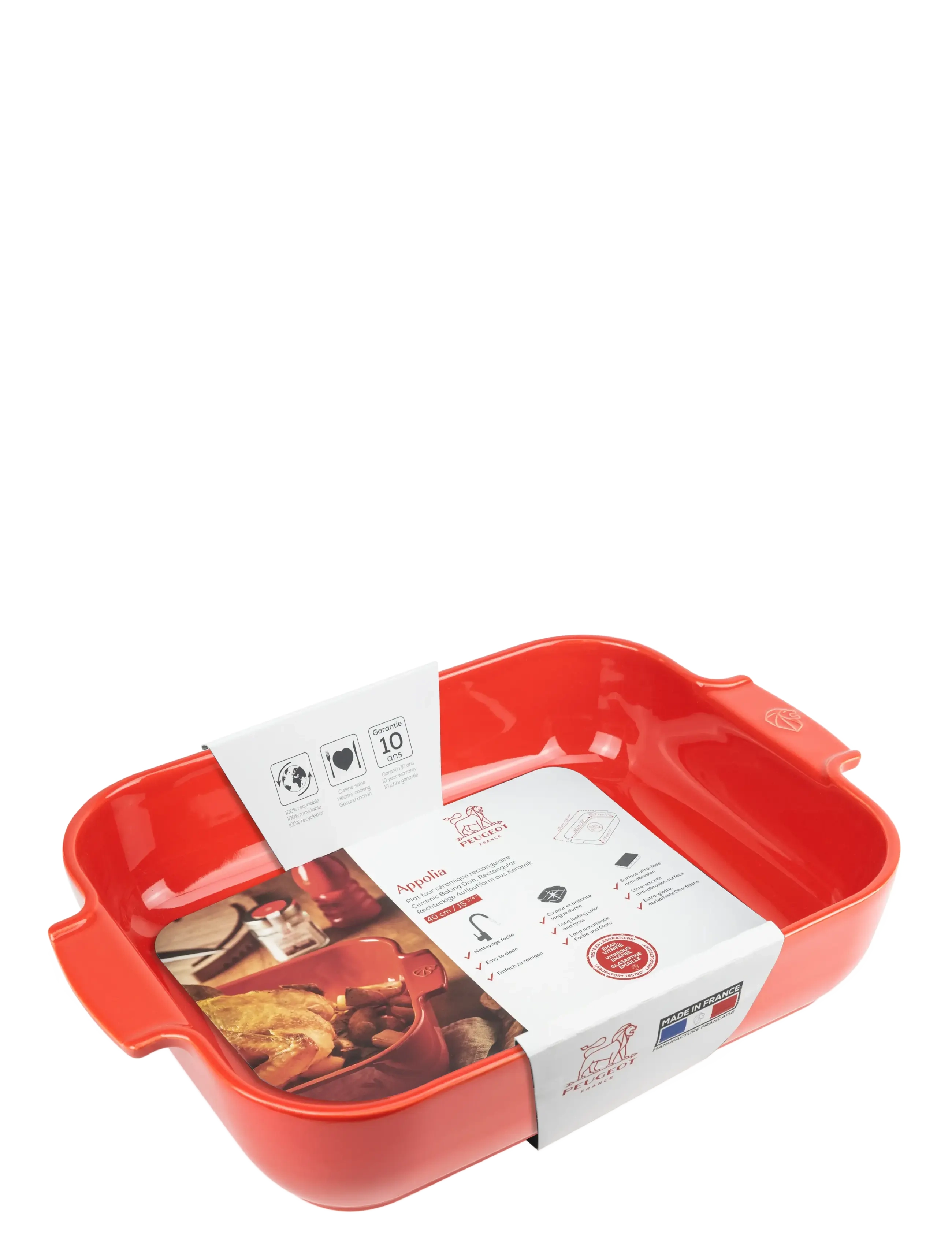 Peugeot - Appolia Keramisk Rektangulær rød 40 cm - sõbrapäeva kingitused - red - 1
