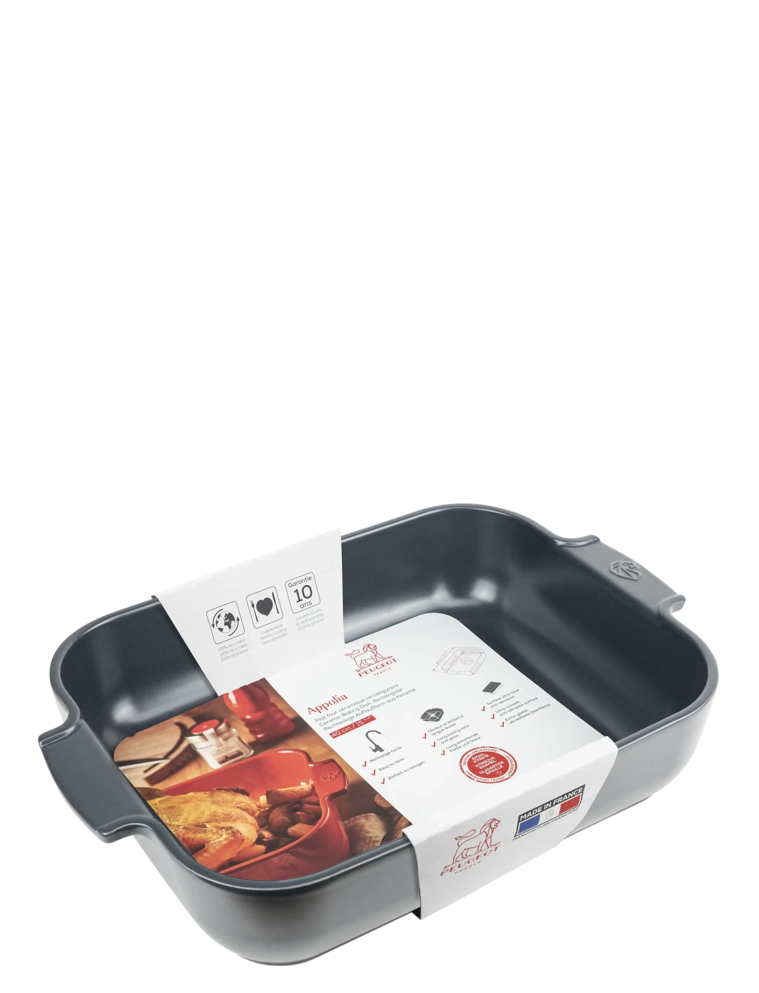 Peugeot - Appolia Keramisk Rektangulær Mat sort 40 cm - valentinstaggeschenke - slate - 1