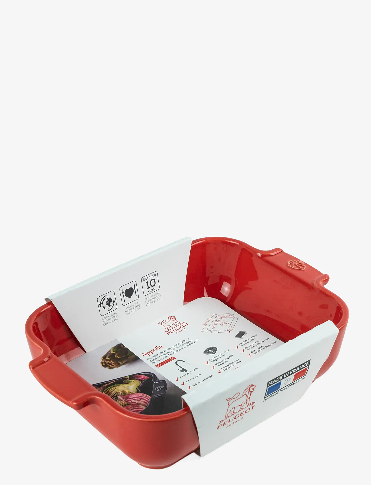 Peugeot - Appolia Ceramic Rectangular 25 cm Red - nach preis einkaufen - red - 1