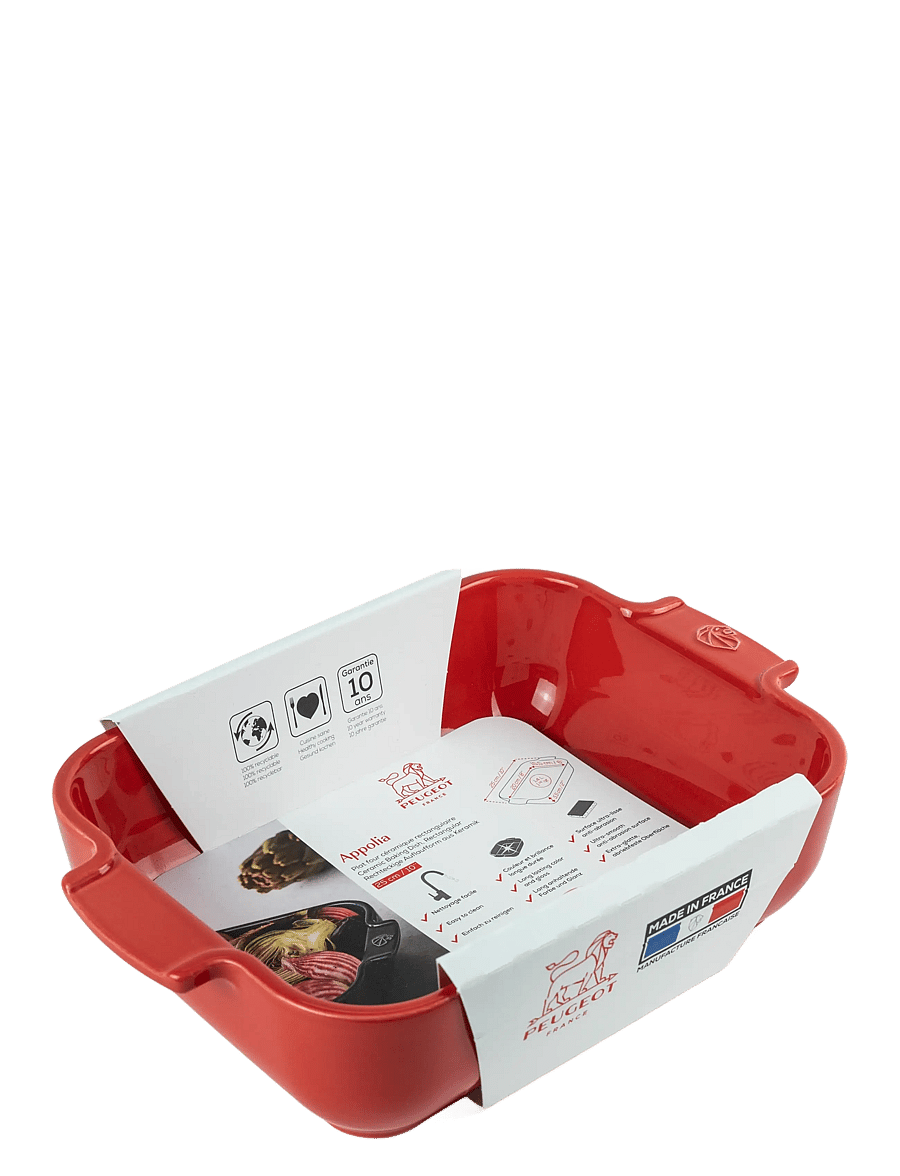 Peugeot - Appolia Keramisk Rektangulær 25 cm Rød - ofenformen - red - 1
