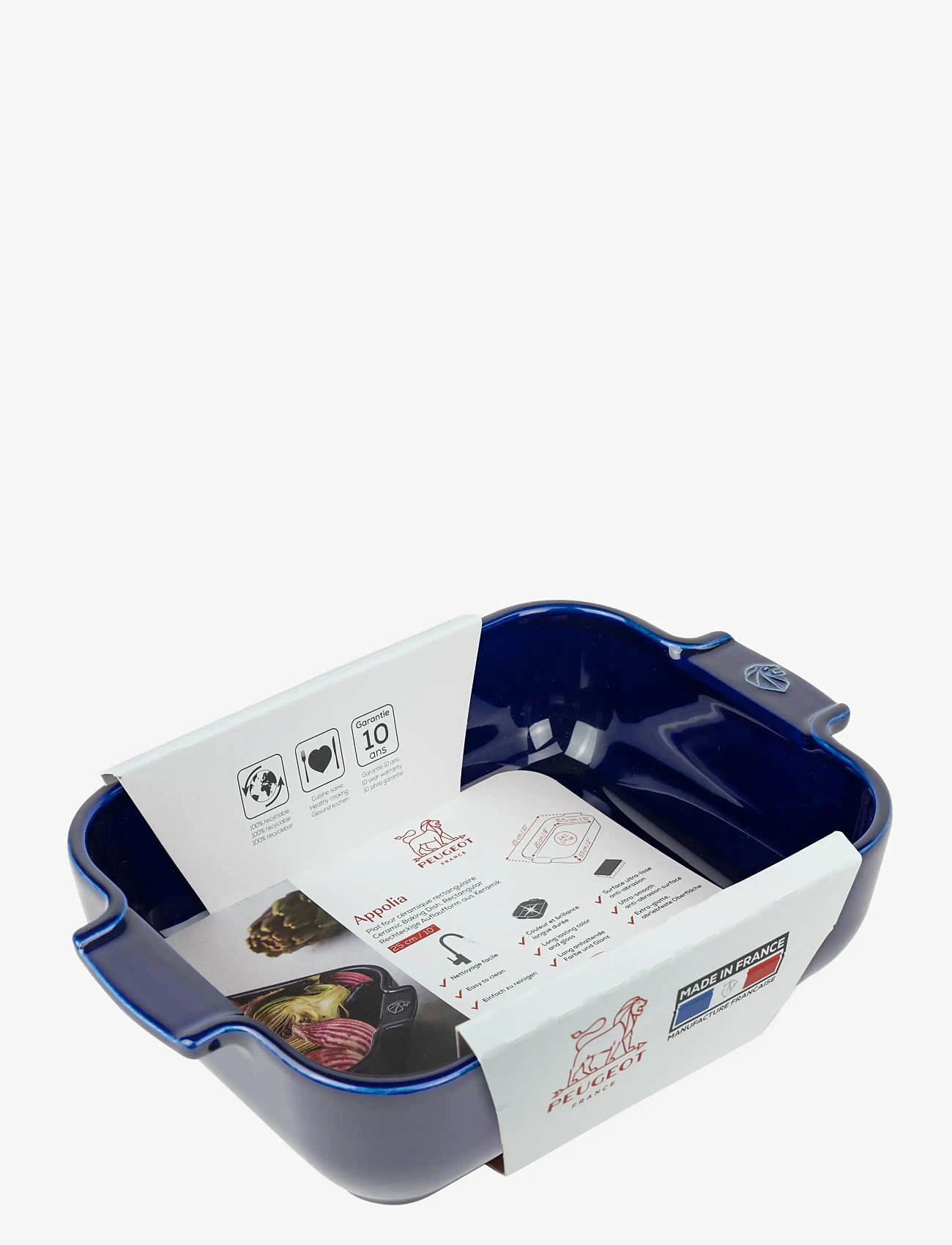 Peugeot - Appolia Keramisk Rektangulær 25 cm Blå - ovnfaste fade - blue - 1