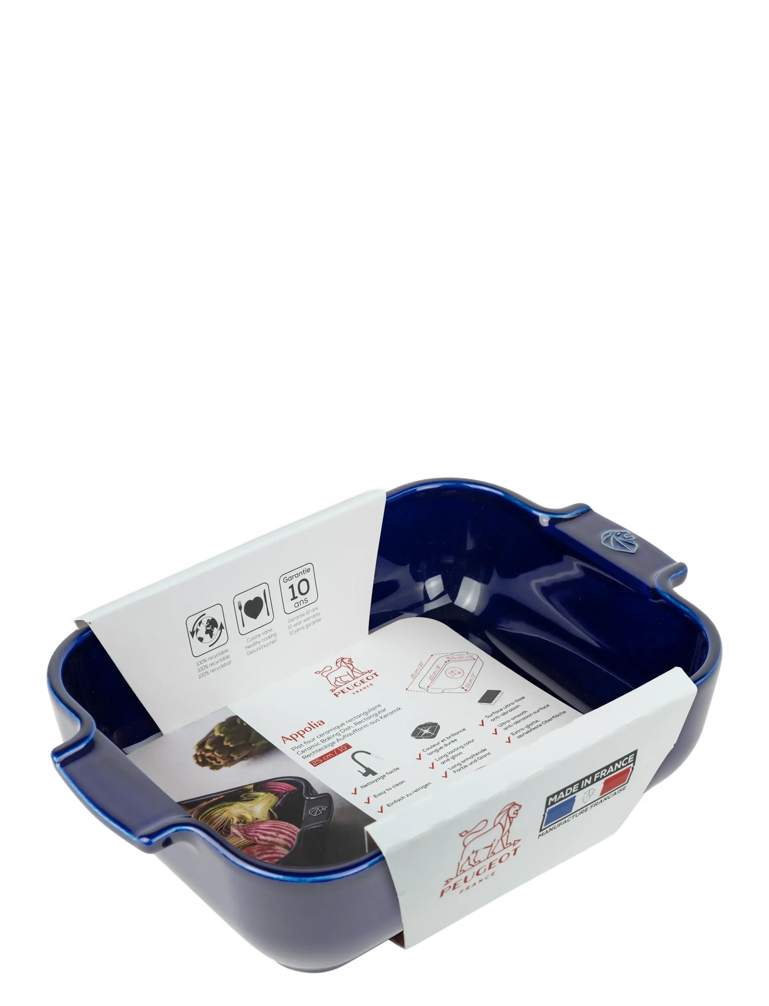 Peugeot - Appolia Keramisk Rektangulær 25 cm Blå - ugnsformar - blue - 1
