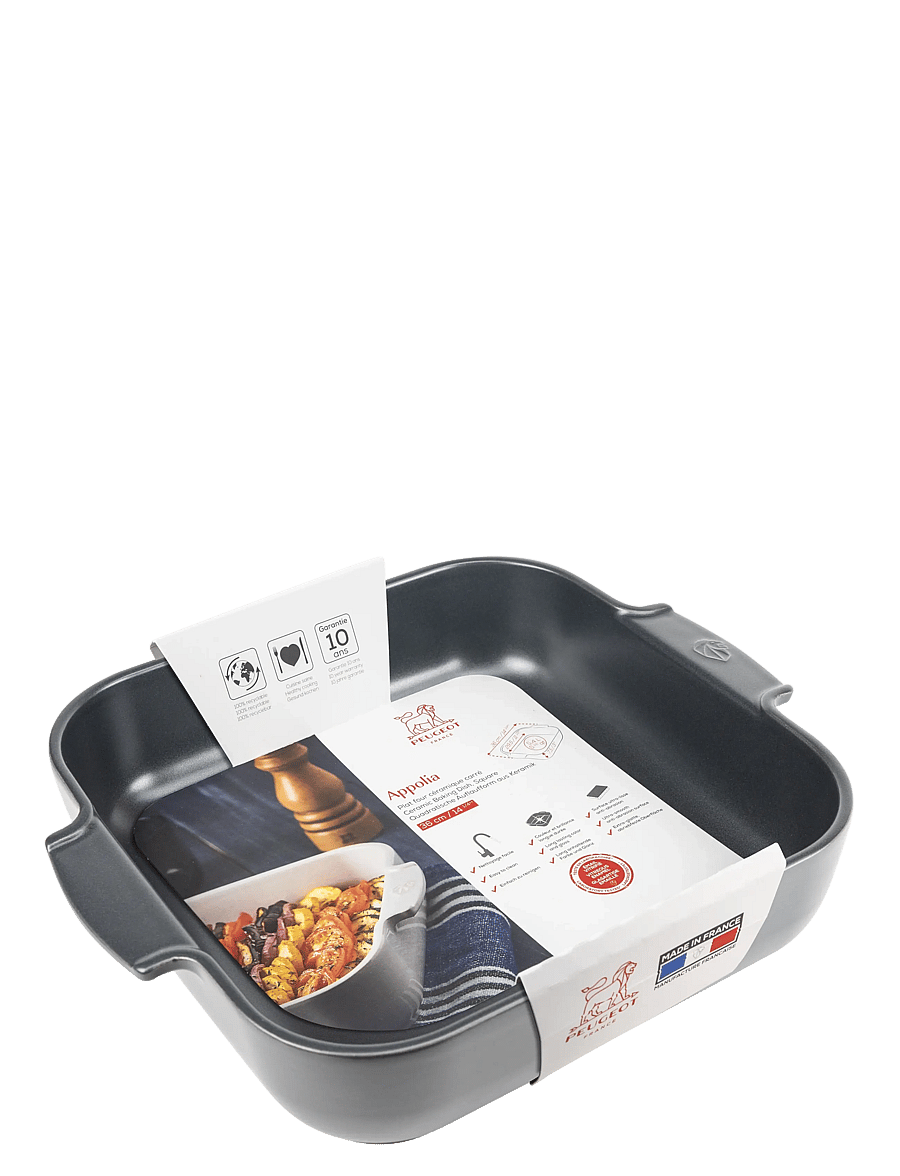 Peugeot - Appolia Keramisk Firkantet Mat sort 36 cm - brotbackformen - slate - 1