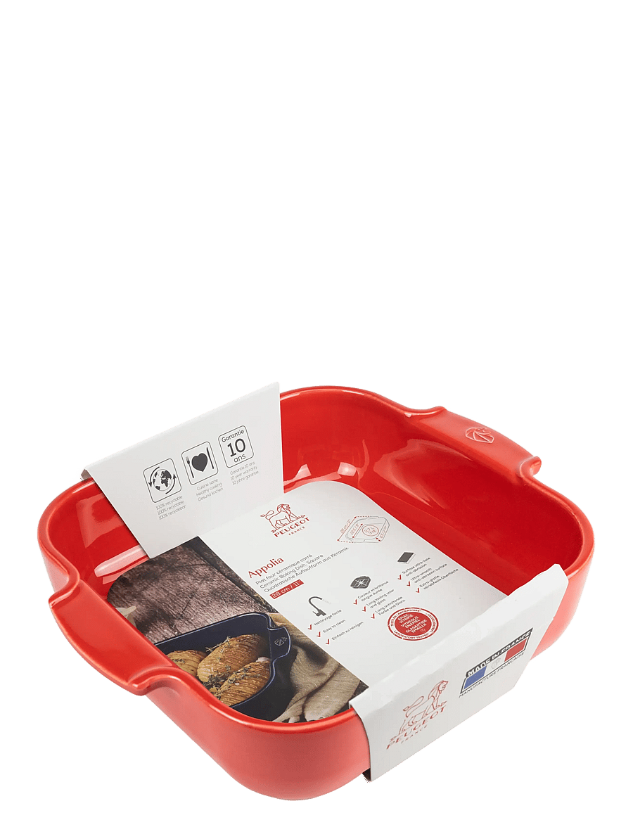 Peugeot - Appolia Keramik Firkantet rød 28 cm - brotbackformen - red - 1