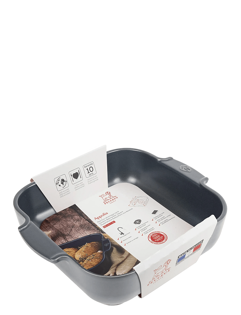 Peugeot - Appolia Keramik Firkantet Mat sort 28 cm - brotbackformen - slate - 1