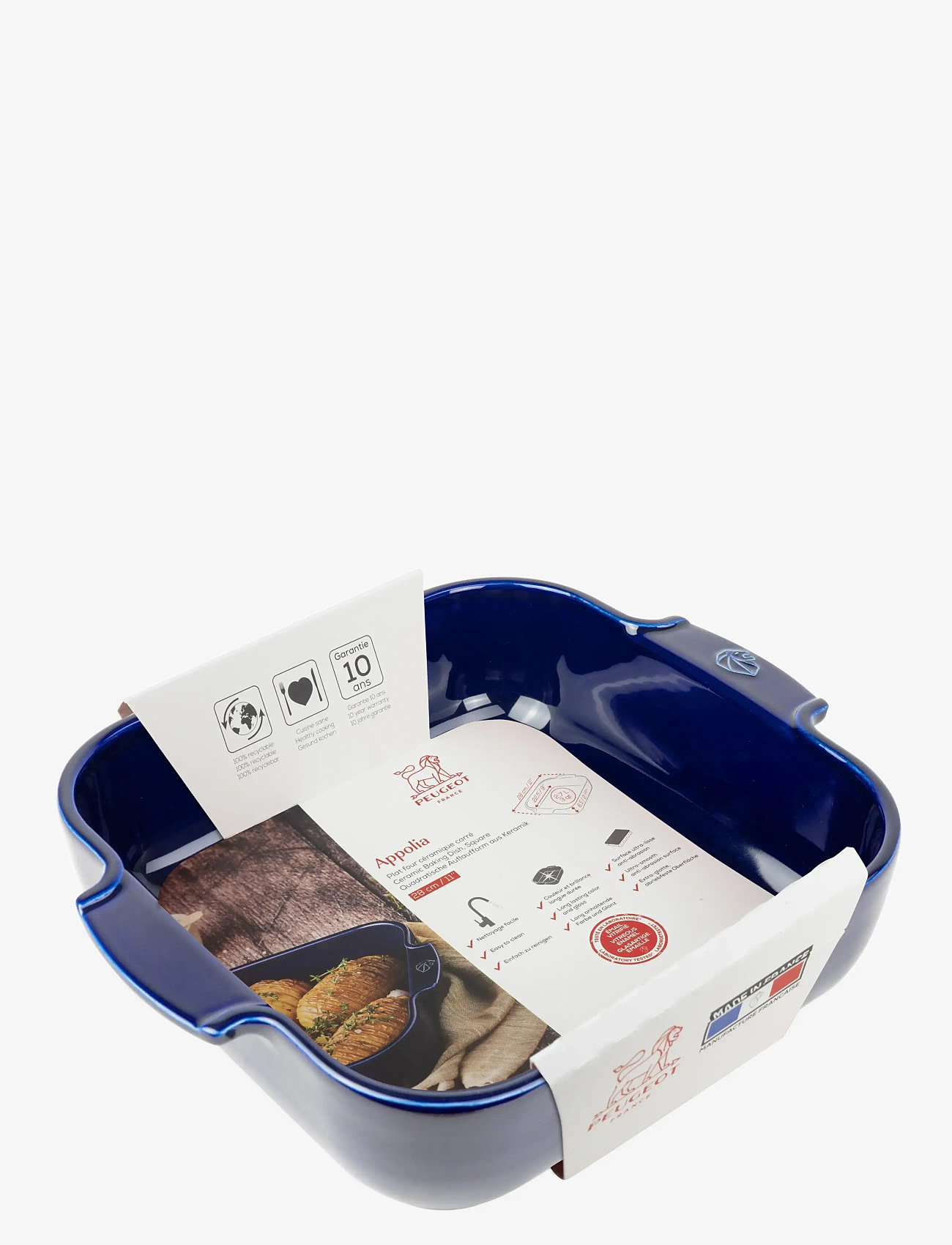 Peugeot - Appolia Keramik Firkantet blå 28 cm - brødforme - blue - 1