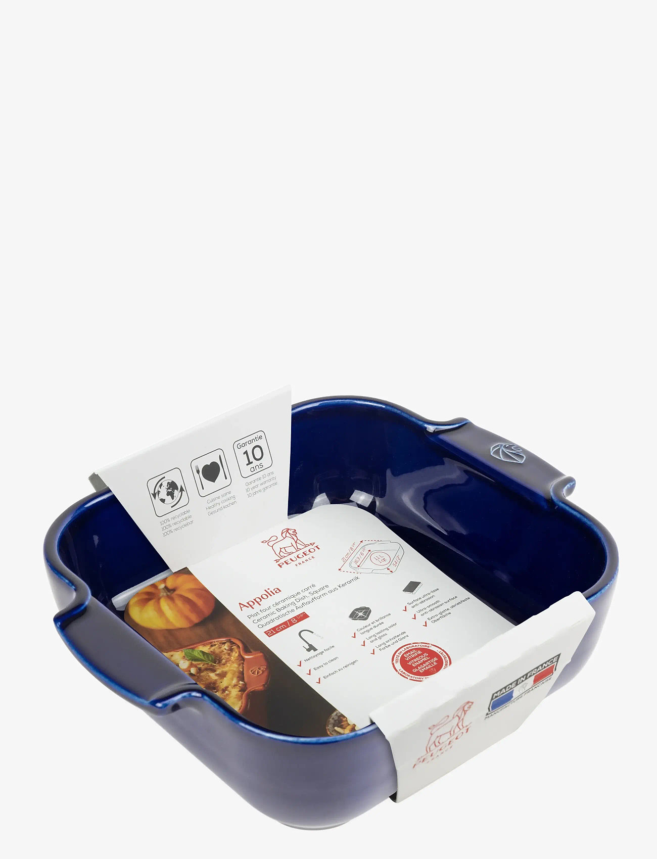 Peugeot - Appolia Keramik Firkantet Blå 21 cm - loaf tins - blue - 1