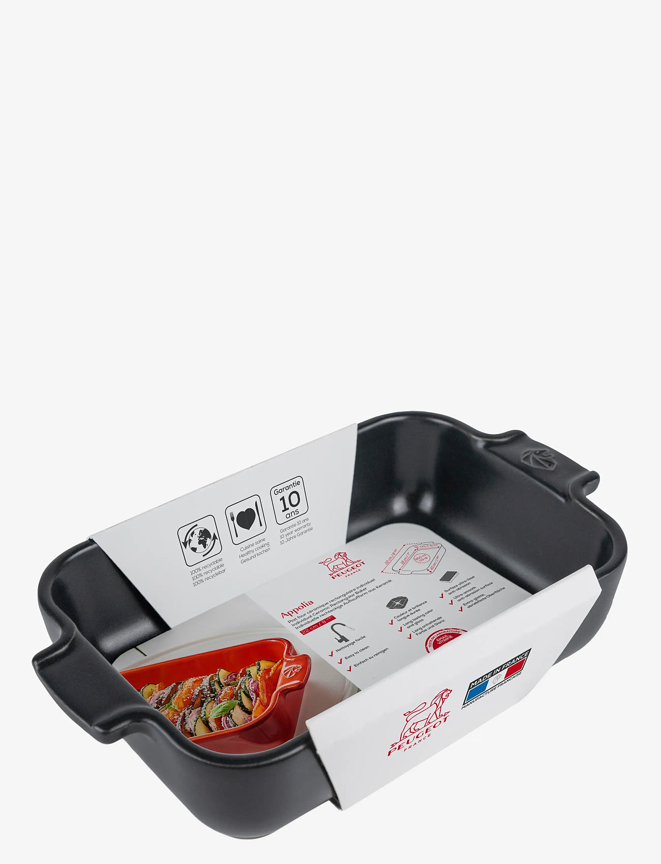 Peugeot - Appolia Rektangulært fad 22 cm Mat sort - ovnfaste fade - slate - 1