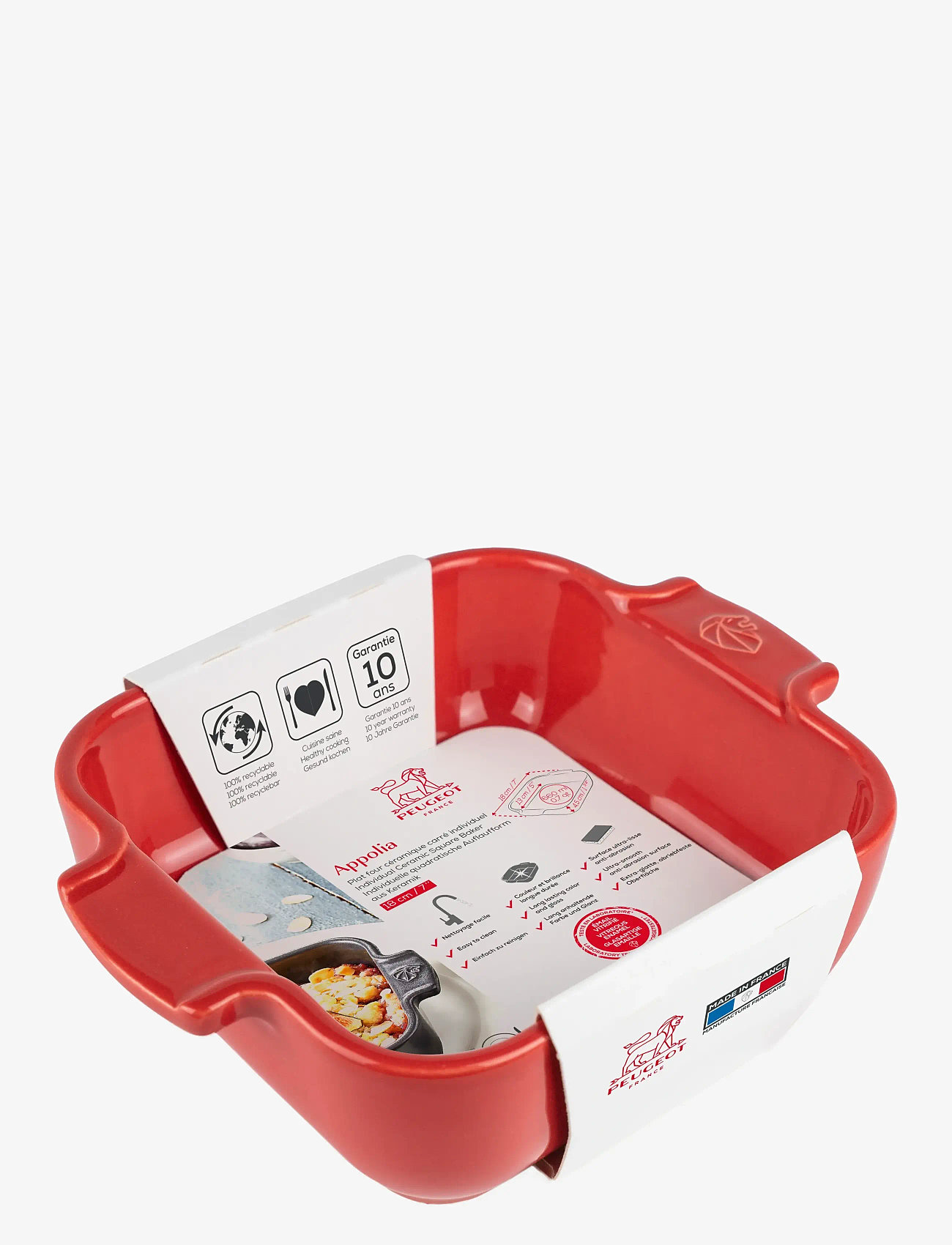 Peugeot - Appolia Square Oven Dish - nach preis einkaufen - red - 1