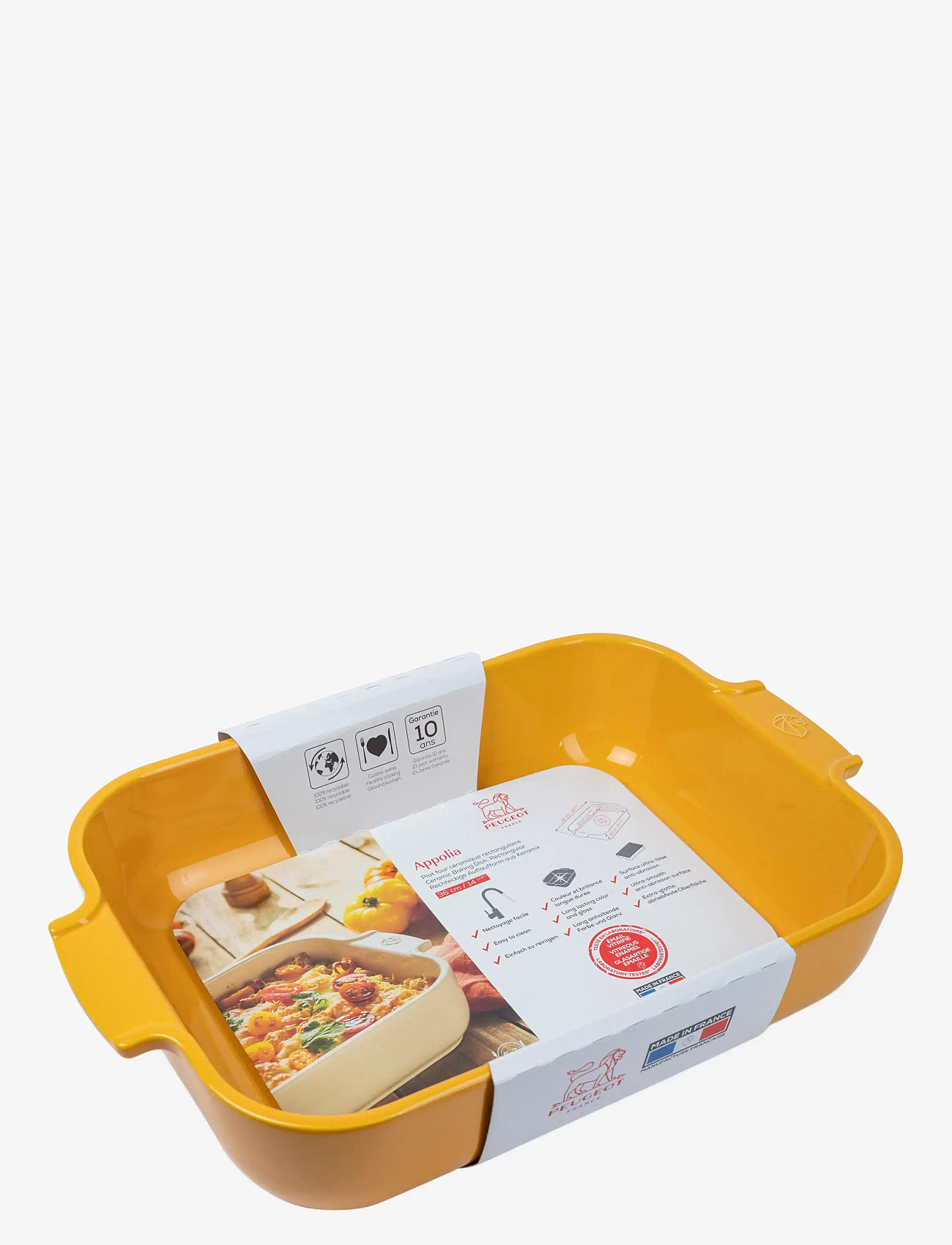 Peugeot - Appolia Rectangular Oven Dish 36 cm Saffron Yellow - alla hjärtans dag-presenter - saffron yellow - 1