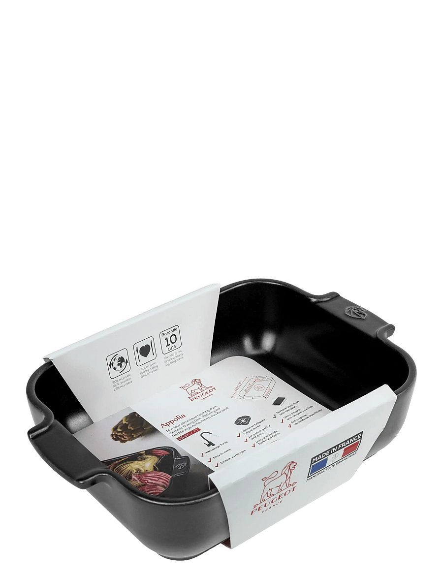 Peugeot - Appolia Rektangulært ovnfad 25 cm satin sort - ofenformen - satin black - 1