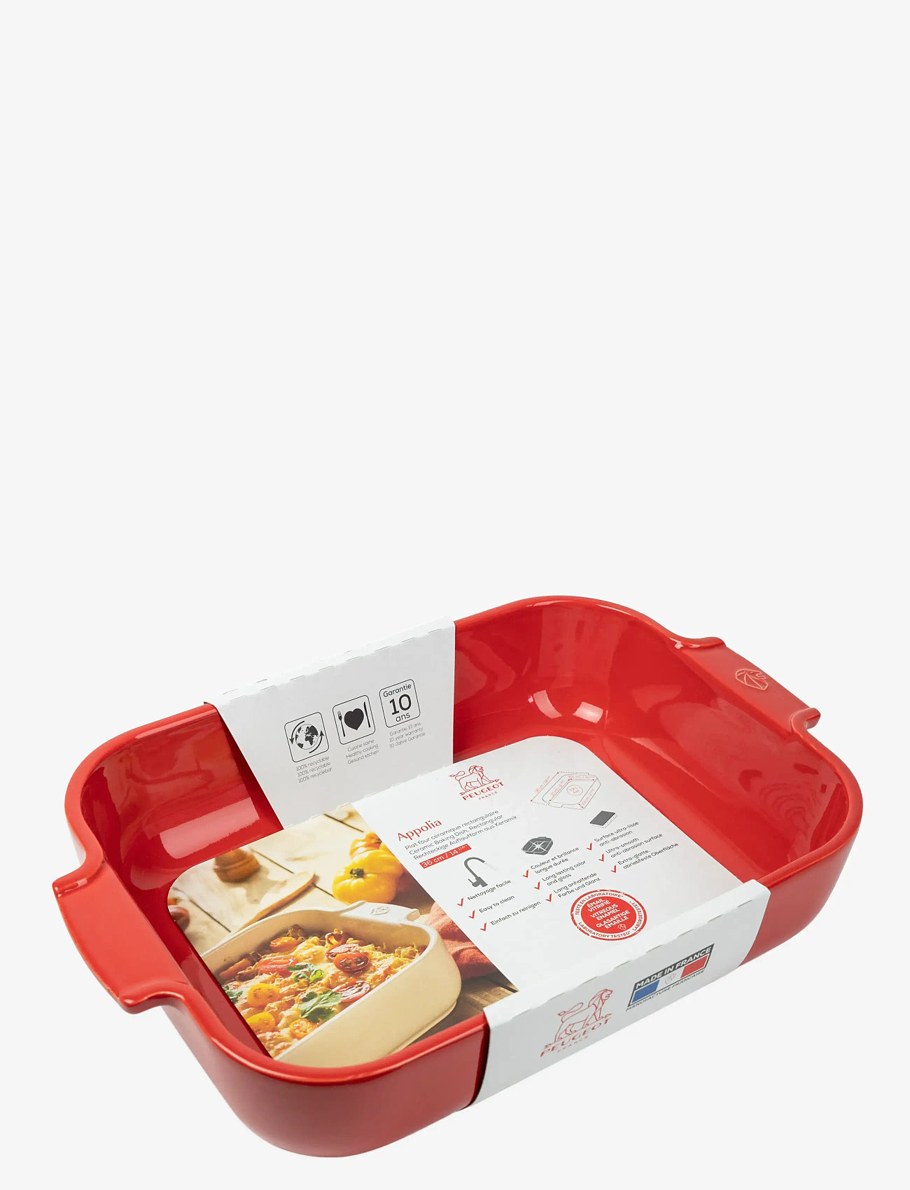 Peugeot - Appolia Rektangulært ovnfad 36 cm rød - sõbrapäeva kingitused - red - 1