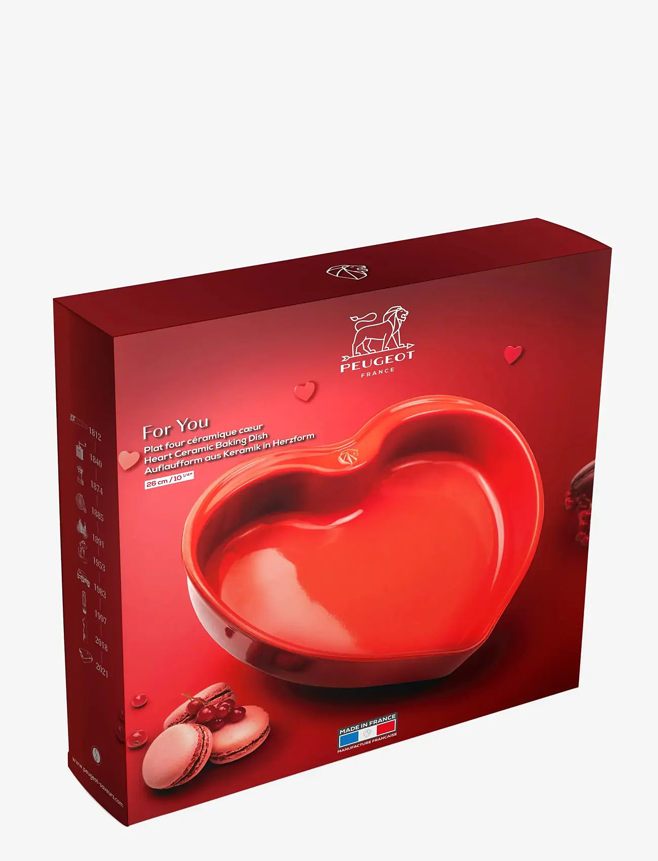 Peugeot - Appolia Fladt Hjerte stor Rød - cupcake- & muffinforme - red - 1