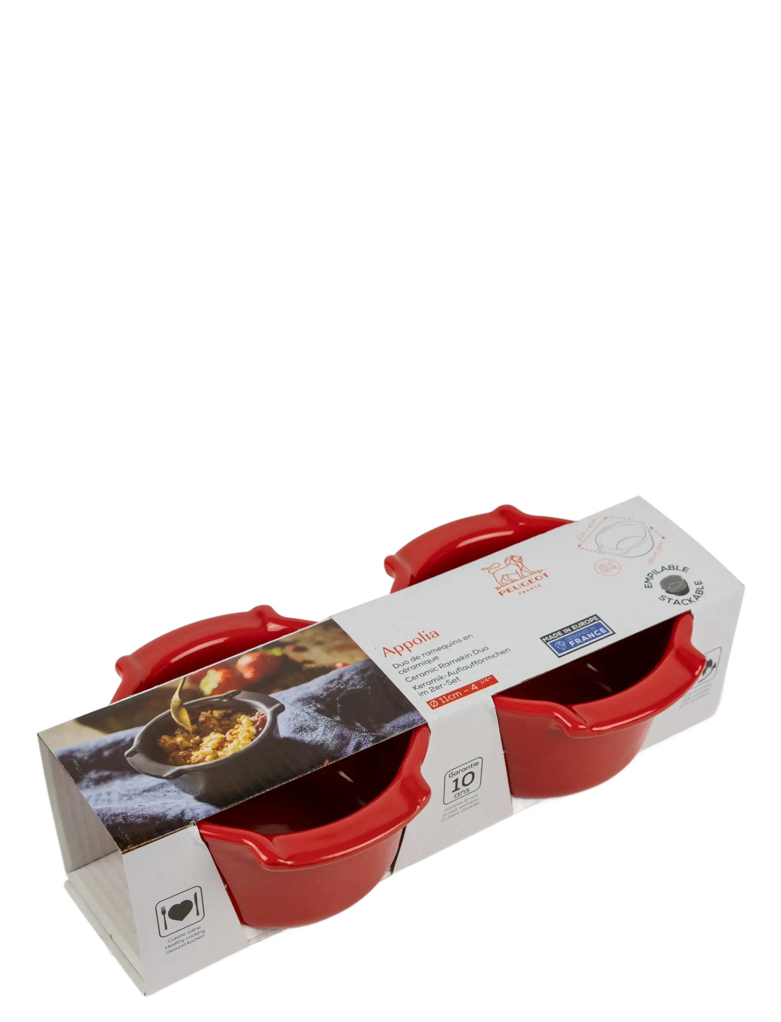 Peugeot - Appolia Duo Ramekin 11 cm Rød - ovenschotels - red - 1