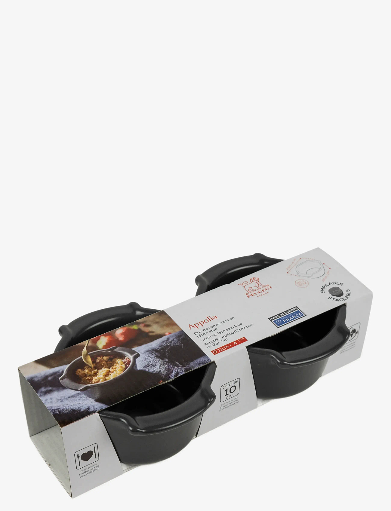 Peugeot - Appolia Duo Ramekin 11cm Mat sort - auflaufformen - slate - 1