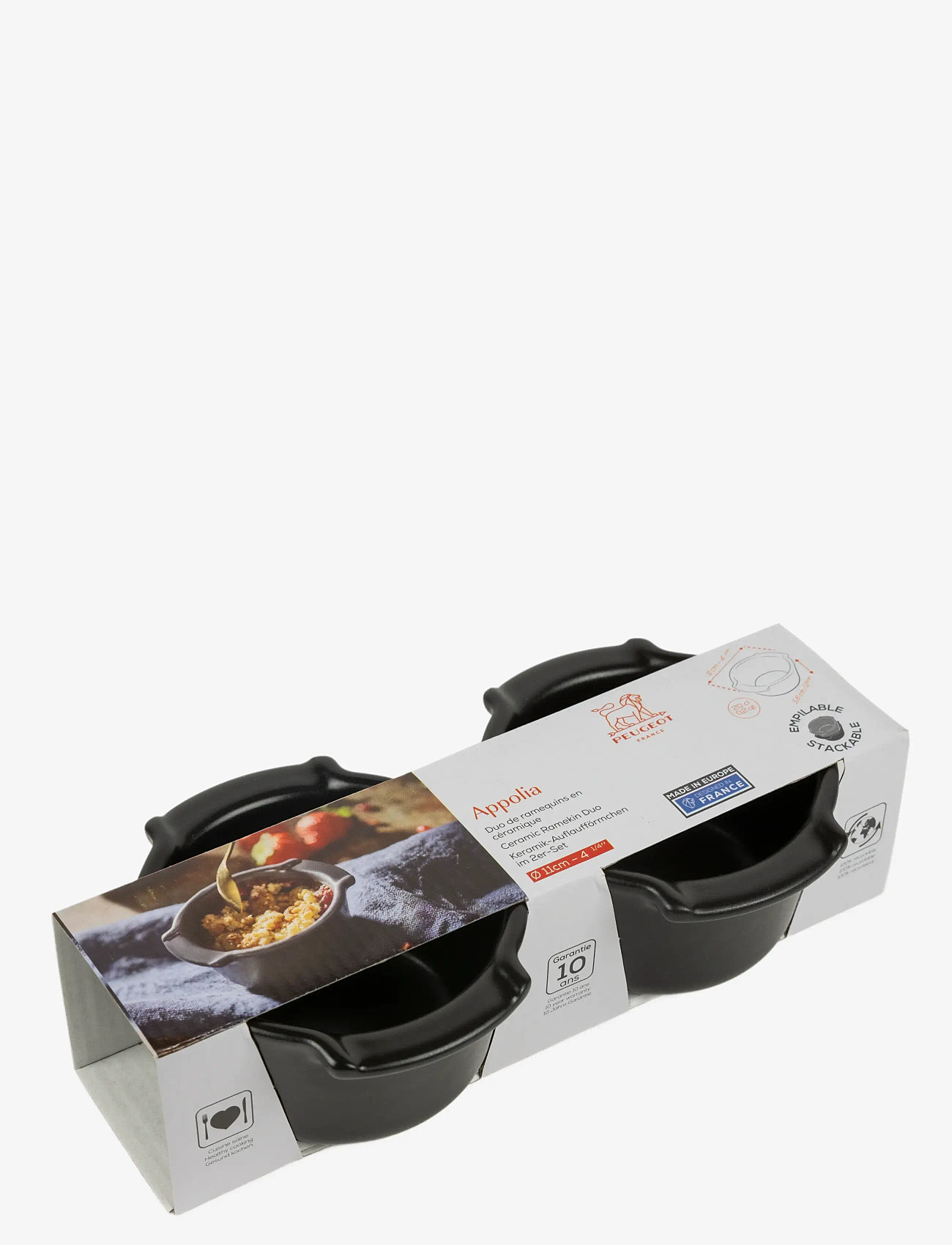 Peugeot - Appolia Duo Ramekin 11cm Sort Satin - gryder - satin black - 1