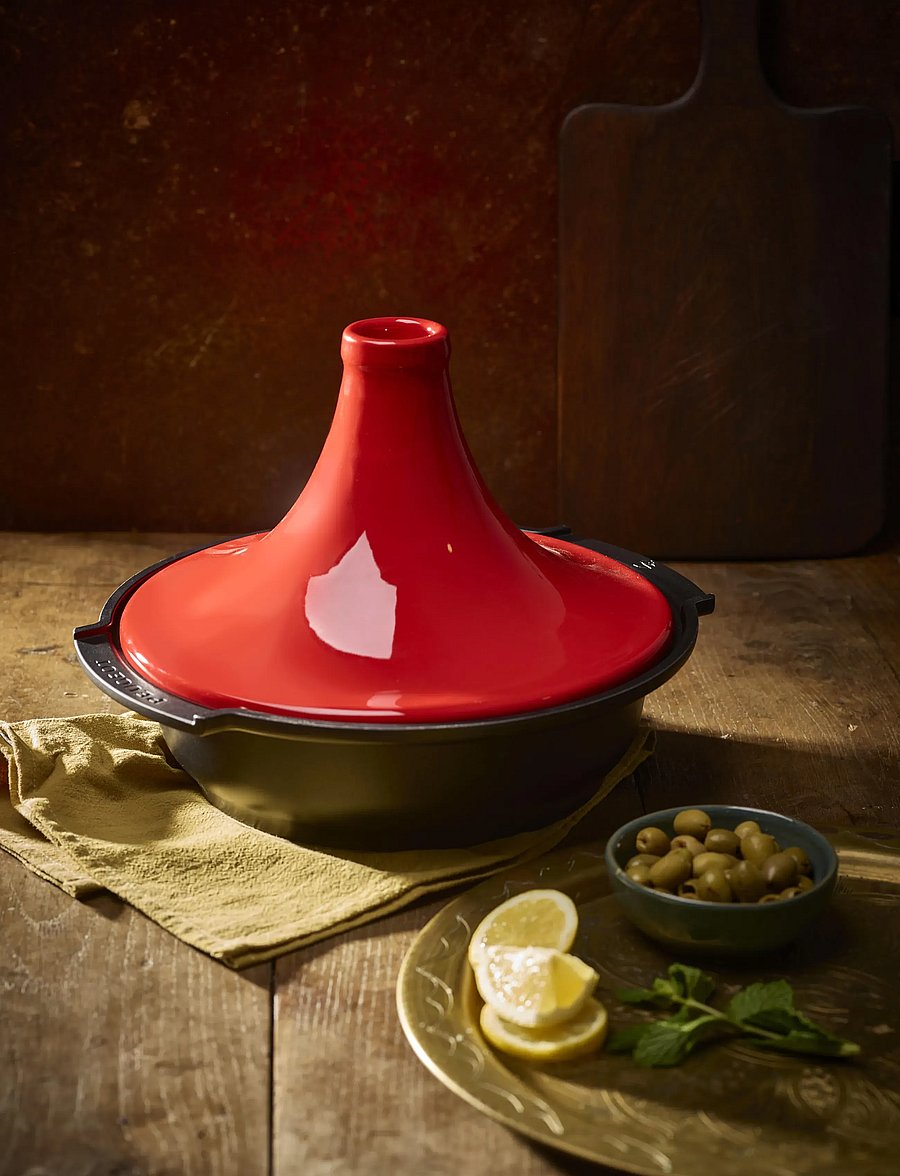 Peugeot - Tajine rød 30 cm. - andere küchenutensilien - red - 0