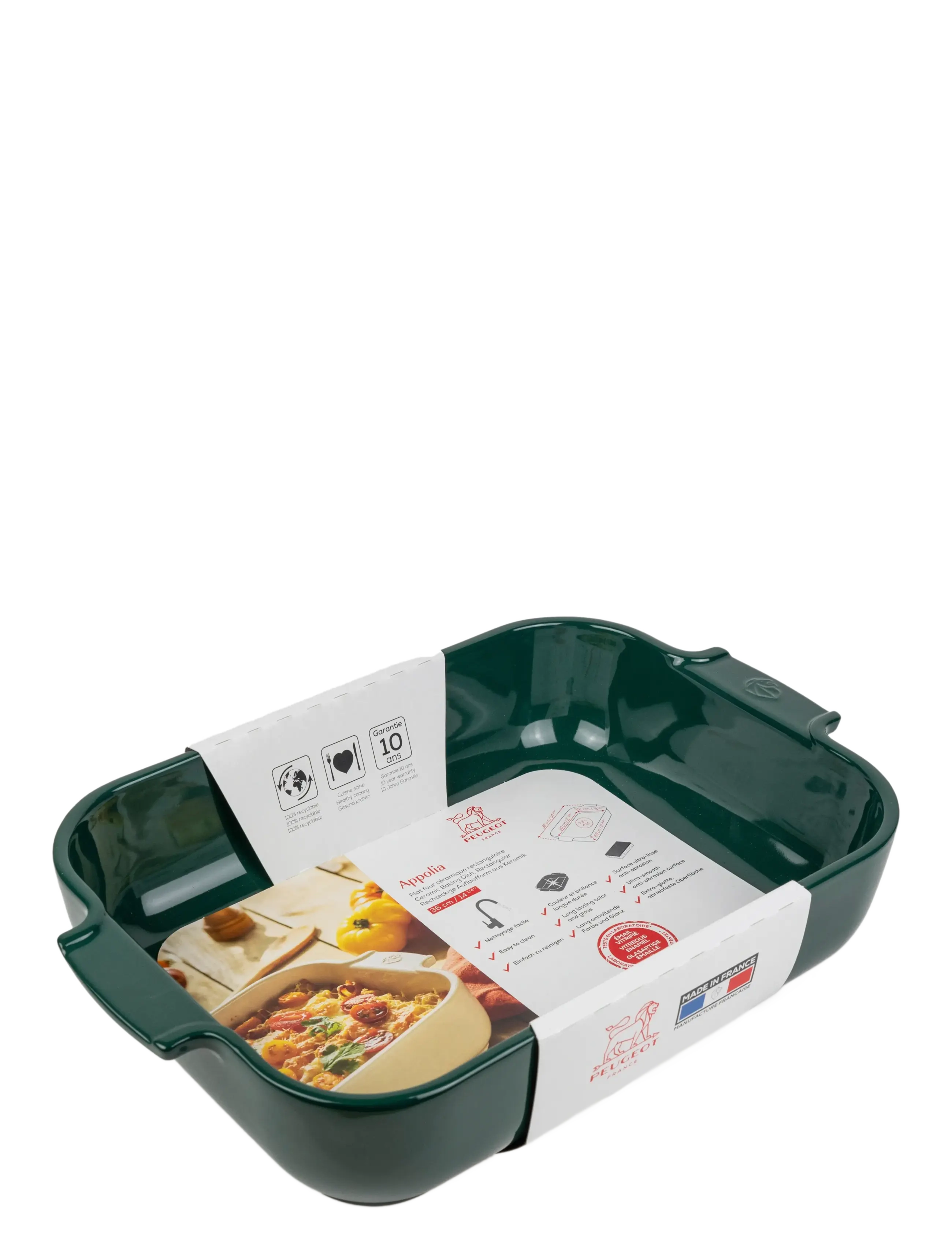 Peugeot - Appolia Rektangulært ovnfad 36 cm grøn - valentines day gifts - forest green - 1