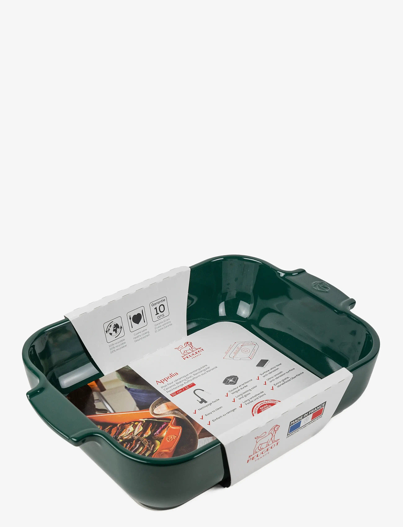 Peugeot - Appolia Rektangulært ovnfad 32 cm grøn - ovnfaste fade - forest green - 1