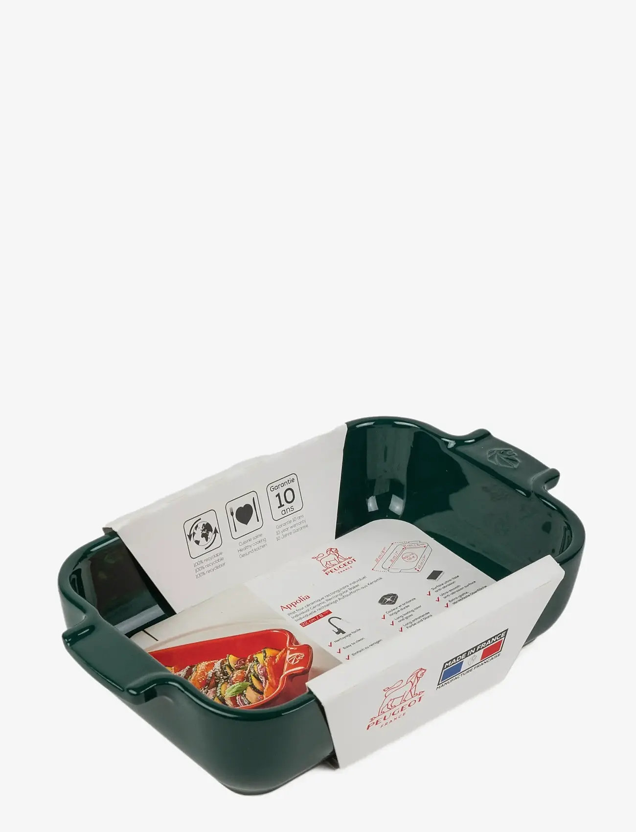 Peugeot - Appolia Rektangulært ovnfad 22 cm grøn - ofenformen - forest green - 1