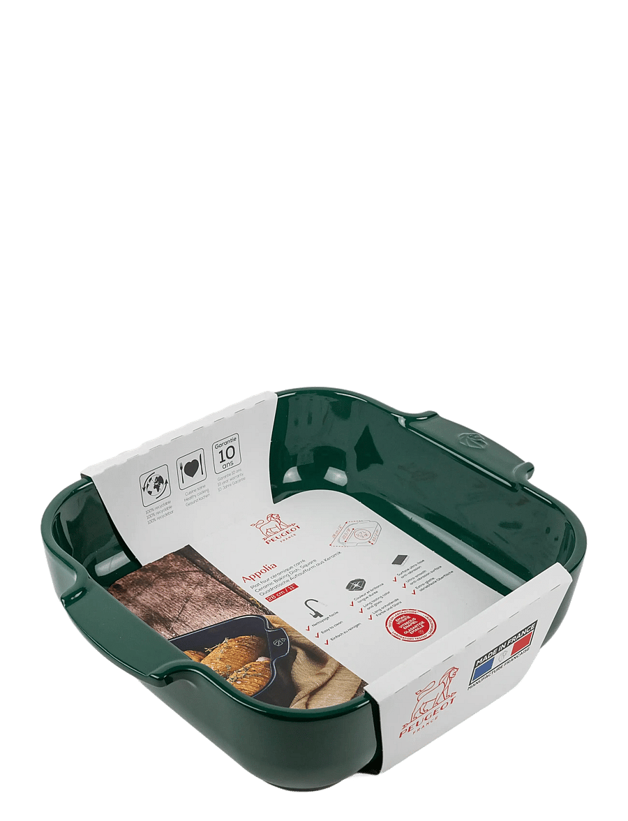Peugeot - Appolia Firkantet ovnfad 28 cm grøn - ahjuvormid - forest green - 1