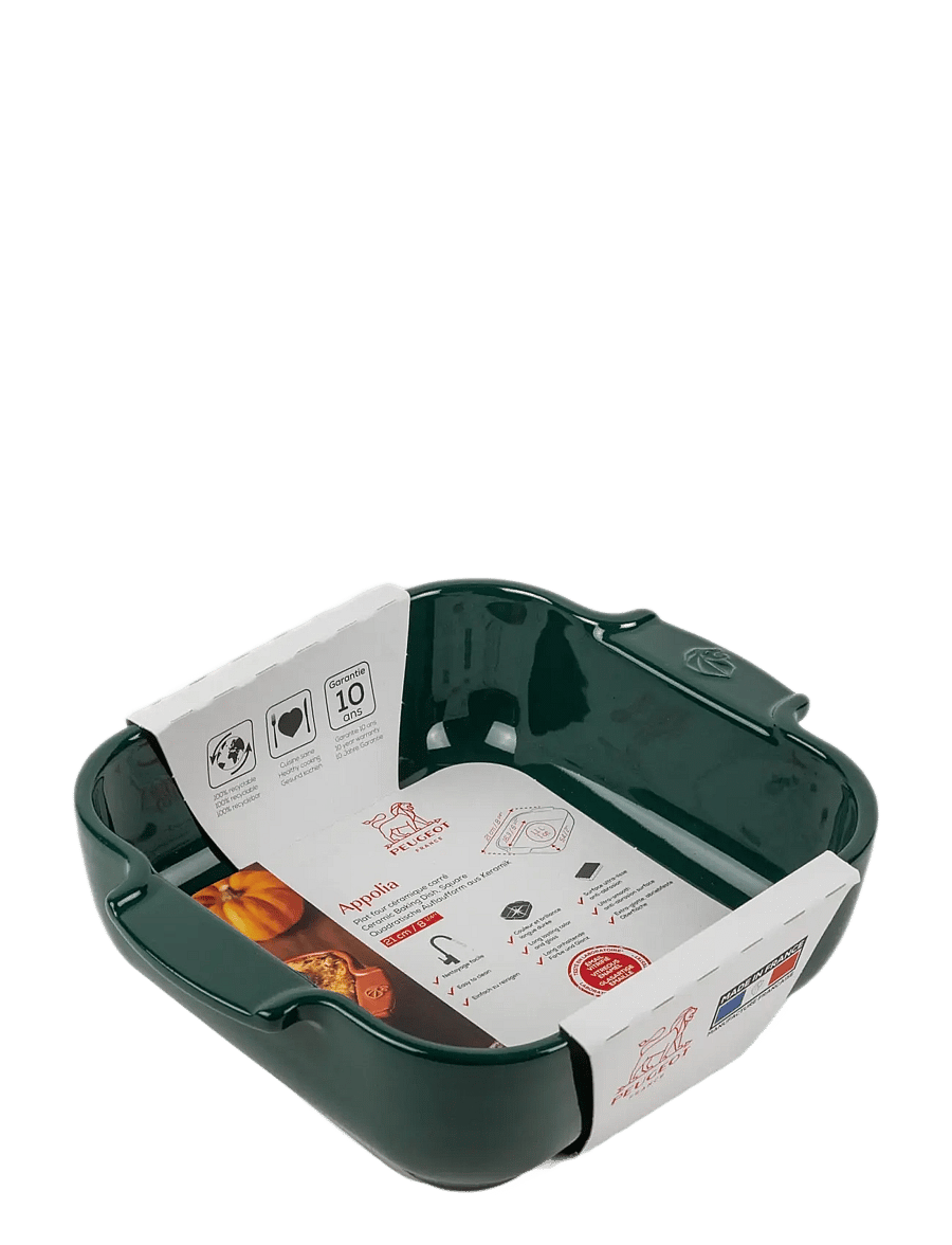 Peugeot - Appolia Firkantet ovnfad 21 cm grøn - ofenformen - forest green - 1