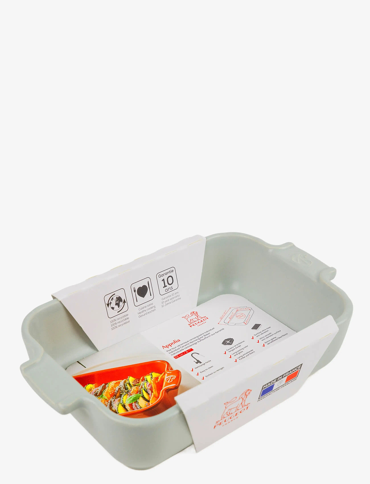 Peugeot - Appolia Rectangular Oven Dish - ugnsformar - sage green - 1