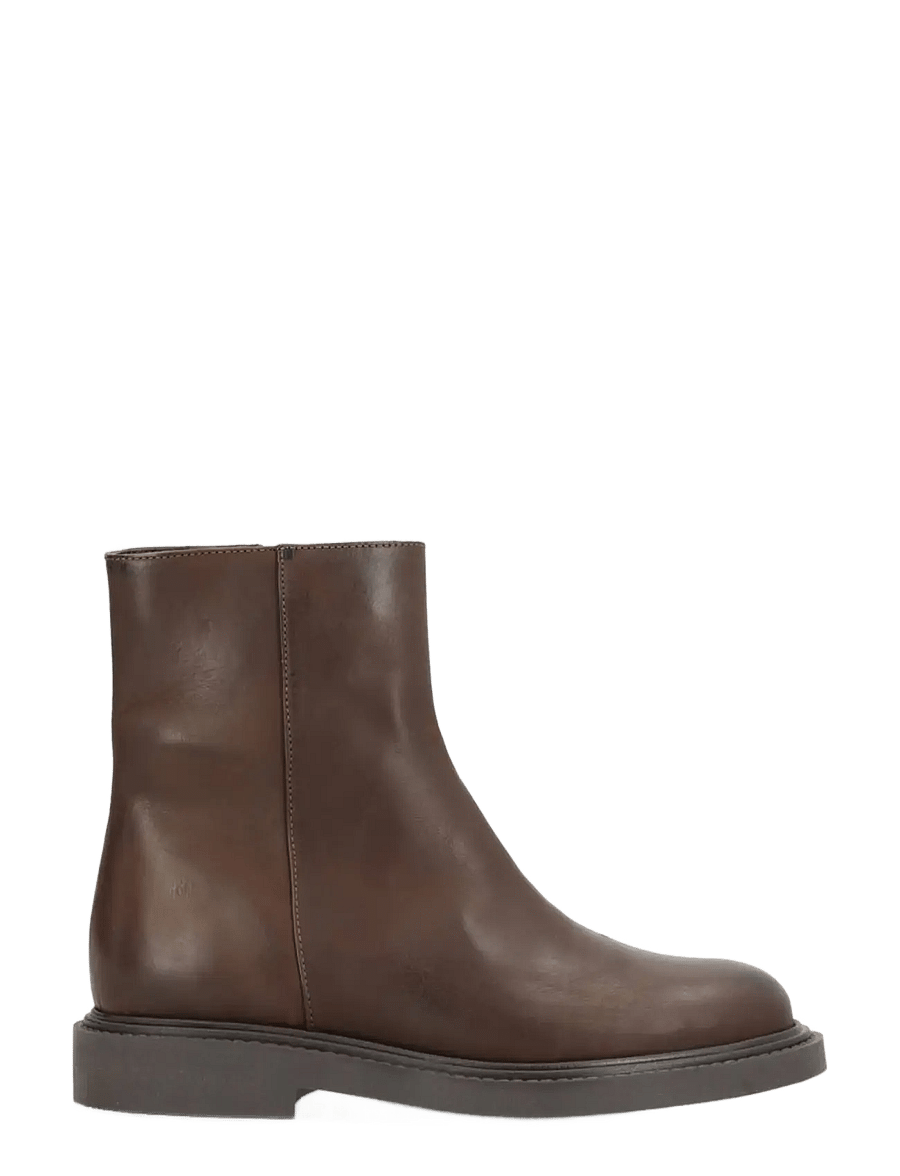 phenumb copenhagen - ALTESSA SOUTH Ankle Leather Boots - flat ankle boots - brown dark - 1