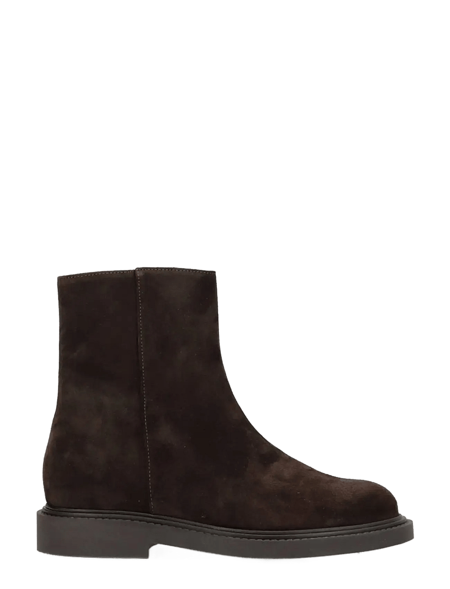 phenumb copenhagen - ALTESSA SOUTH Ankle Suede Boots - flat ankle boots - brown dark - 1