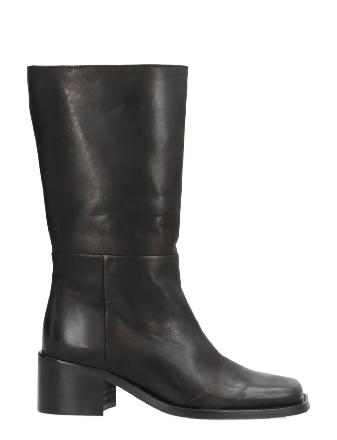 Martina Square Mid-High Leather Boots 2