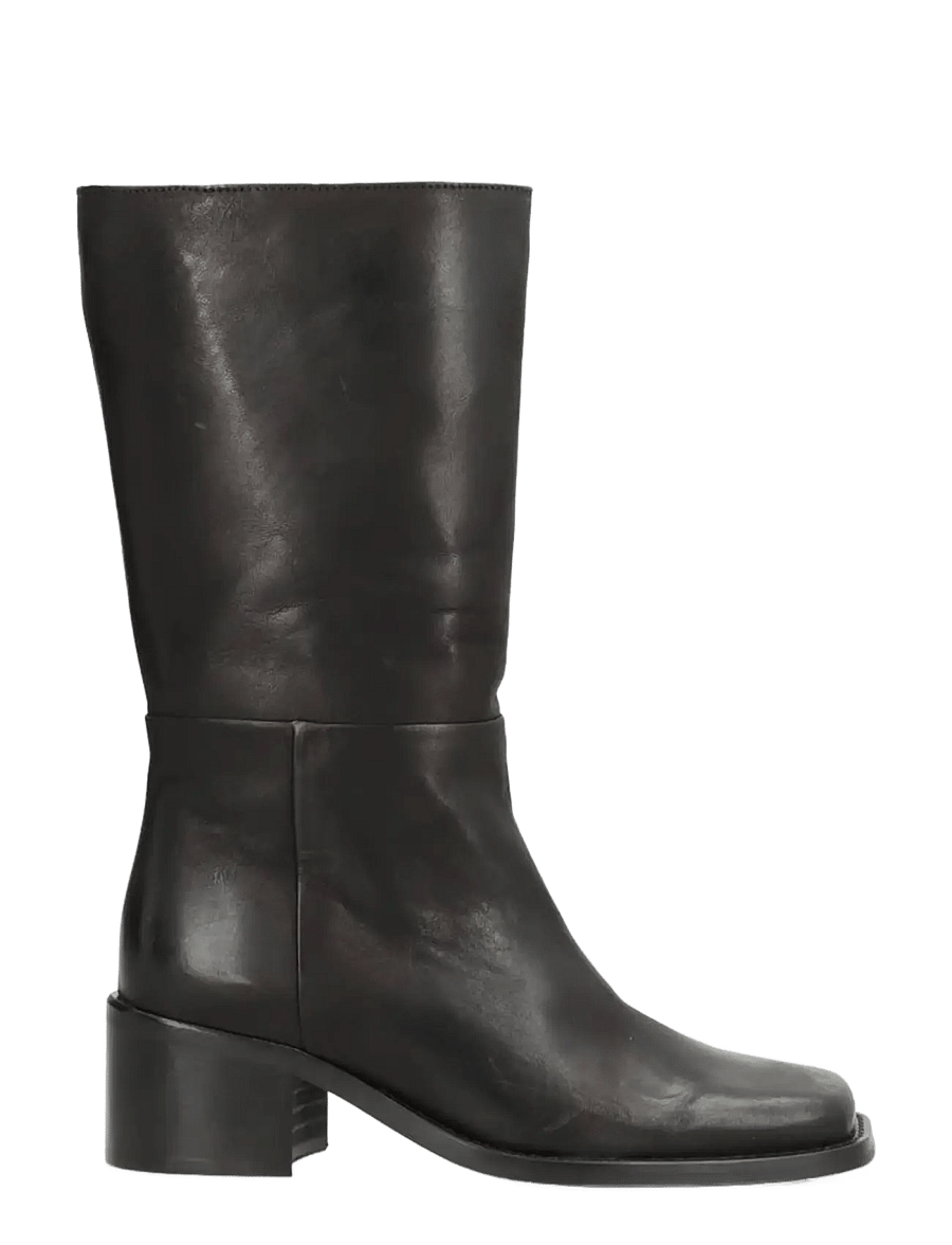 phenumb copenhagen - MARTINA SQUARE Mid-high Leather Boots - stövletter - black - 1