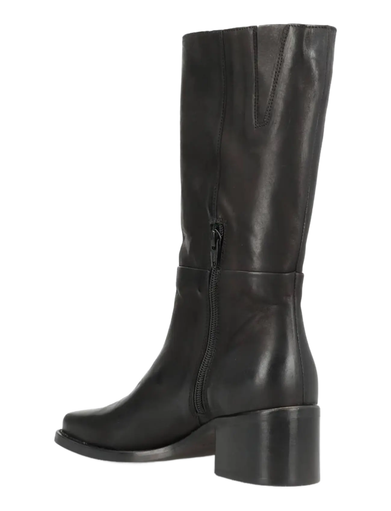 Martina Square Mid-High Leather Boots 3