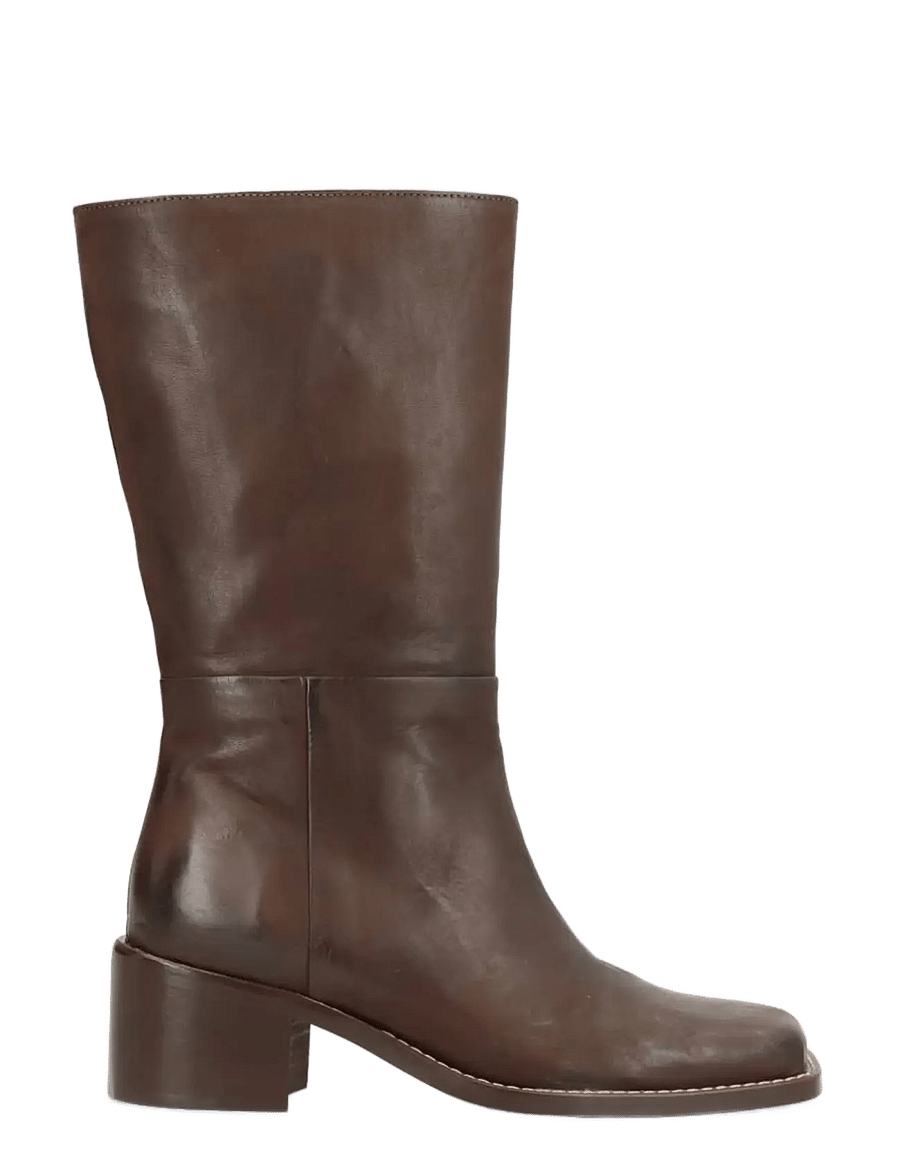 phenumb copenhagen - MARTINA SQUARE Mid-high Leather Boots - heeled ankle boots - chocolat - 2