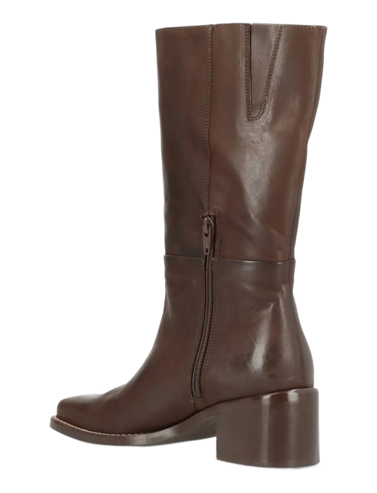 phenumb copenhagen - MARTINA SQUARE Mid-high Leather Boots - heeled ankle boots - chocolat - 3