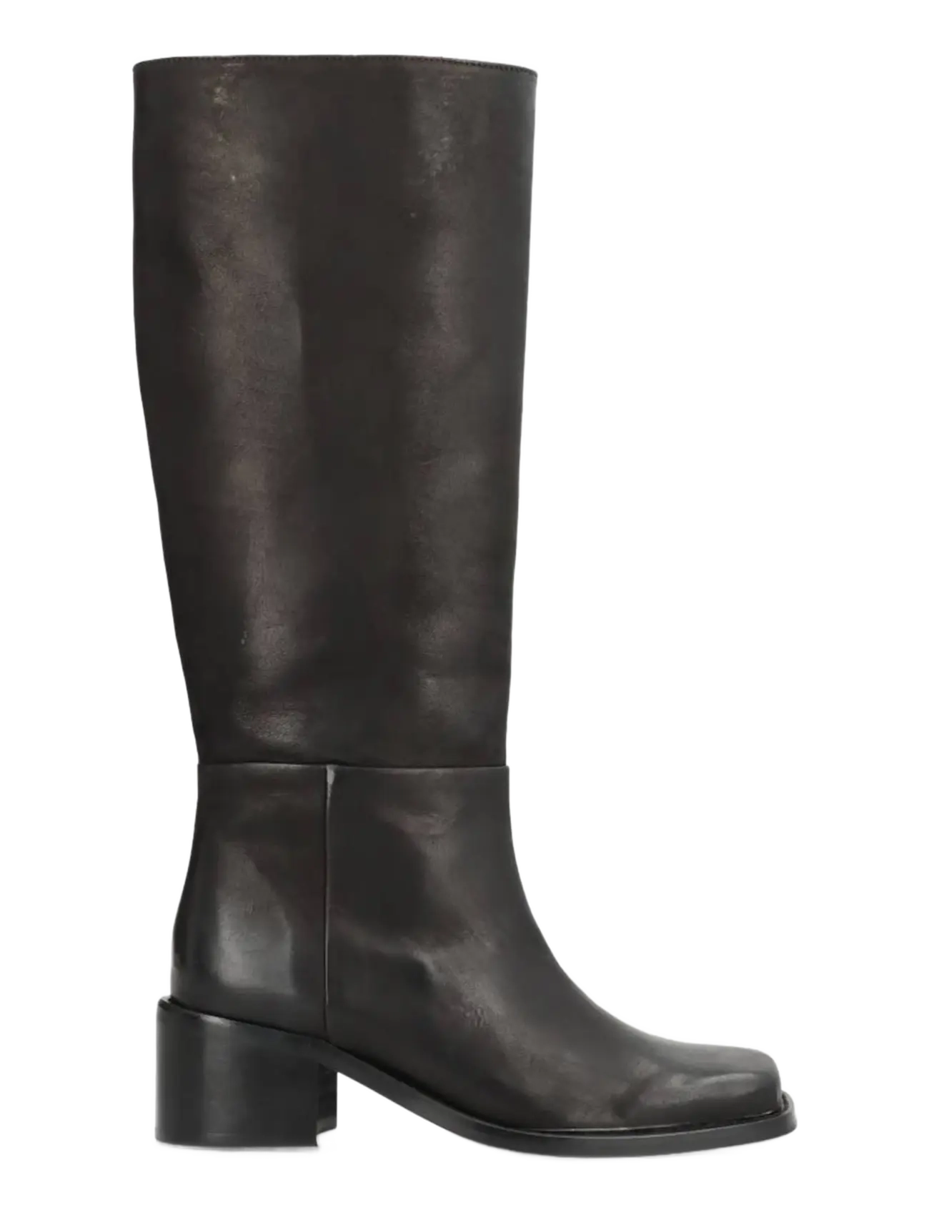 phenumb copenhagen - MARTINA SQUARE Long Leather Boots - põlveni saapad - black - 2