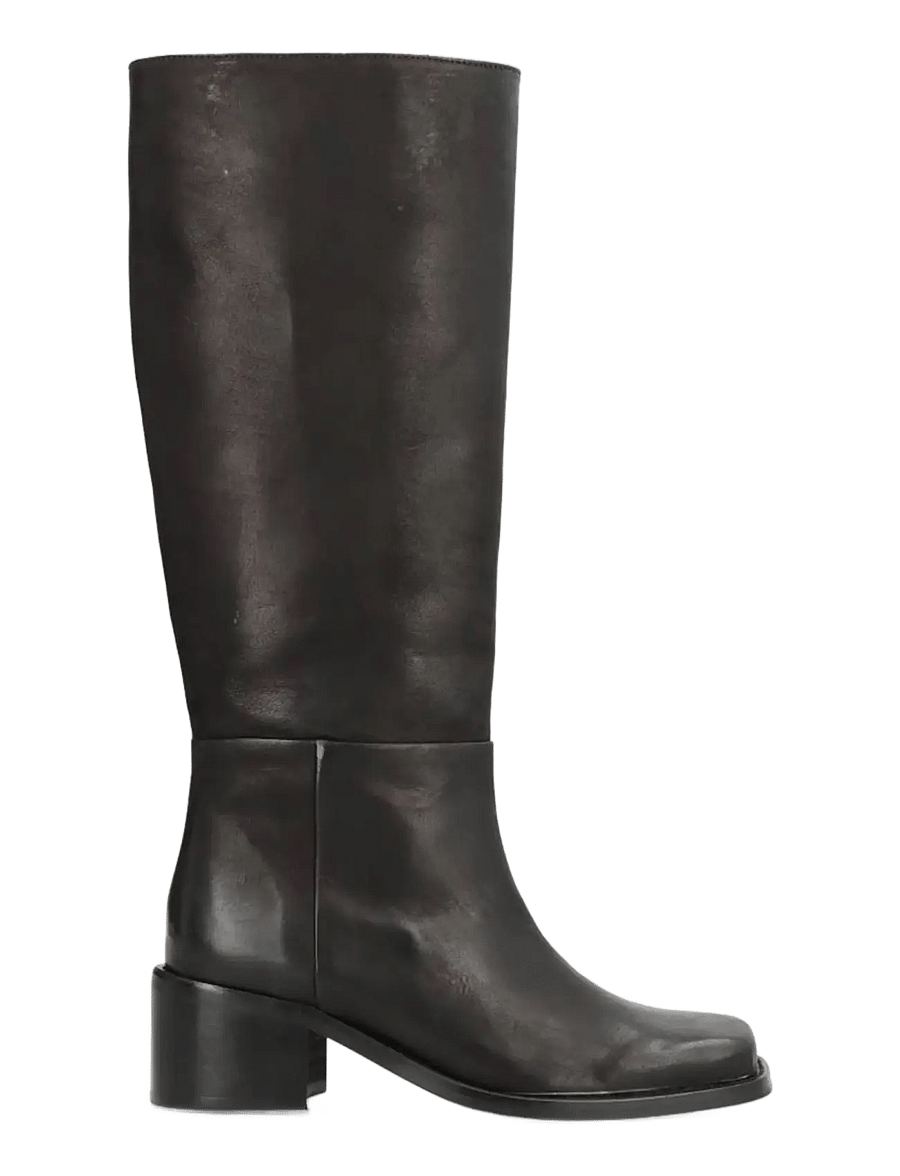 phenumb copenhagen - MARTINA SQUARE Long Leather Boots - põlveni saapad - black - 2