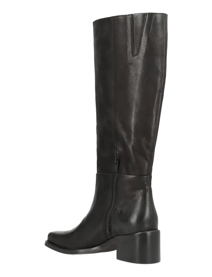 phenumb copenhagen - MARTINA SQUARE Long Leather Boots - põlveni saapad - black - 3