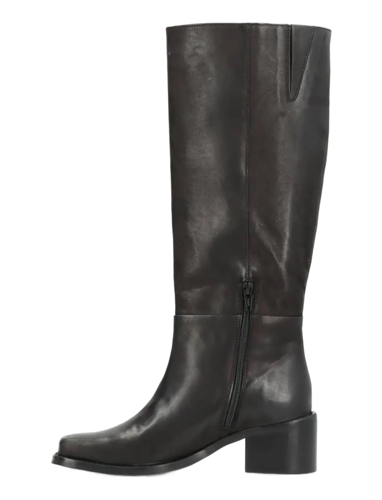 phenumb copenhagen - MARTINA SQUARE Long Leather Boots - põlveni saapad - black - 4