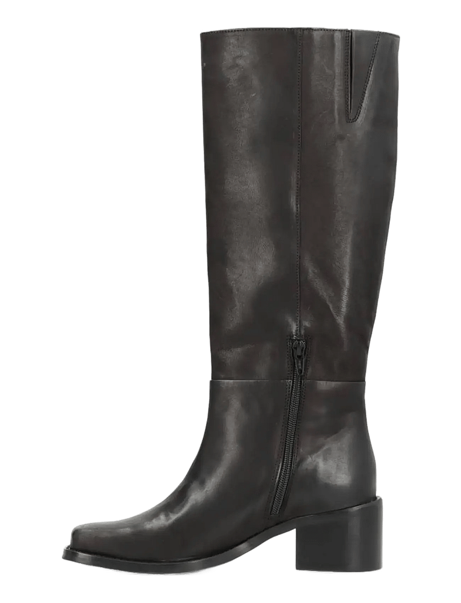 phenumb copenhagen - MARTINA SQUARE Long Leather Boots - põlveni saapad - black - 4