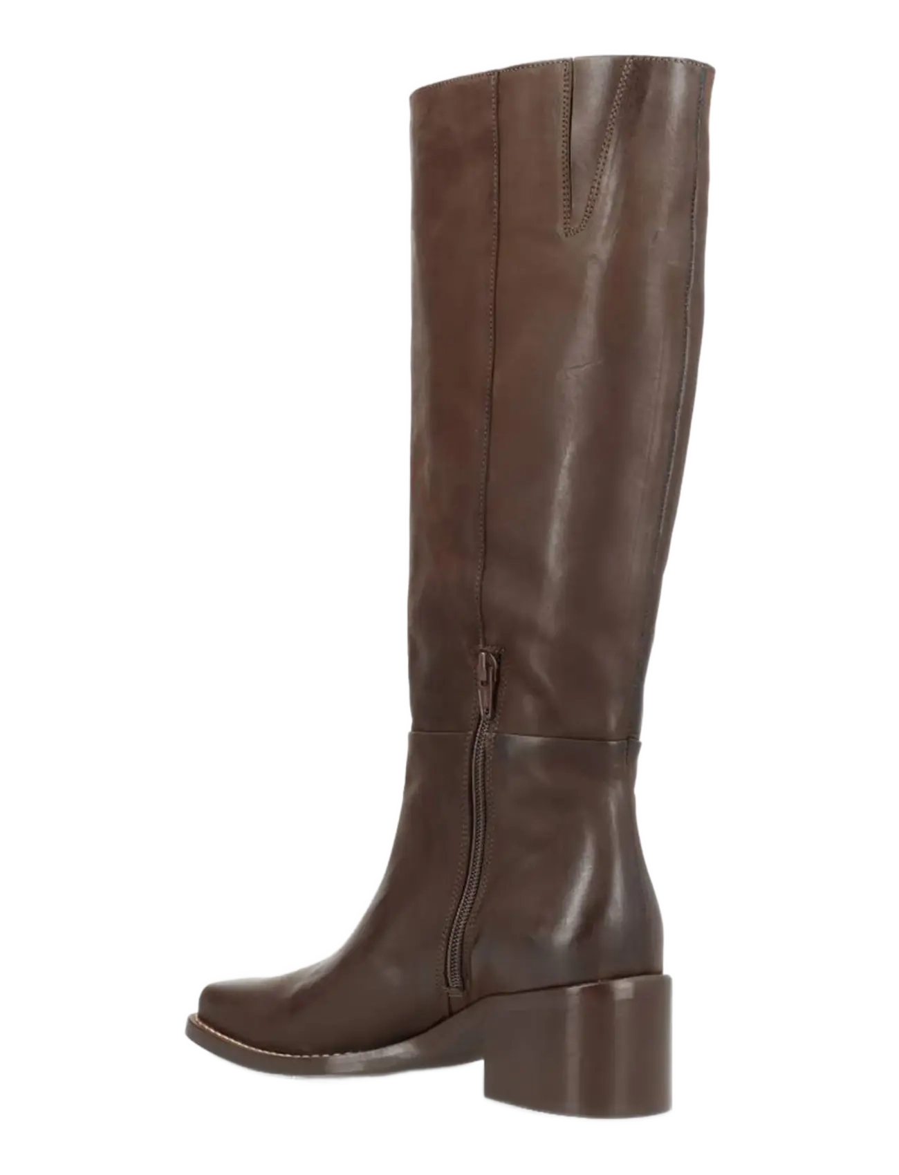 phenumb copenhagen - MARTINA SQUARE Long Leather Boots - kniehohe stiefel - chocolat - 2