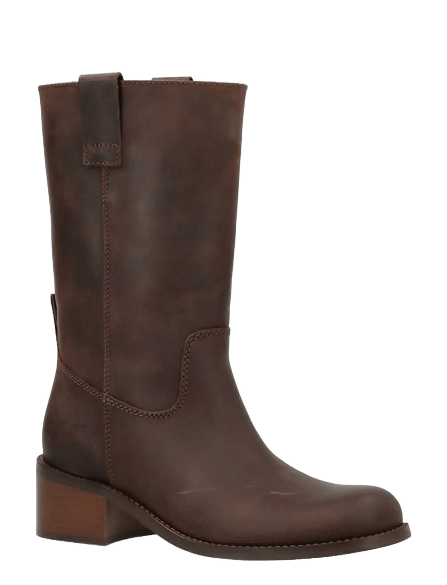 phenumb copenhagen - MARTINA Mid-High Leather Boots - flache stiefeletten - chocolat - 1