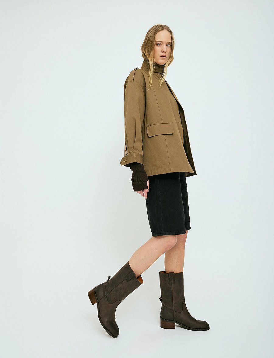 phenumb copenhagen - MARTINA Mid-High Leather Boots - flache stiefeletten - chocolat - 0