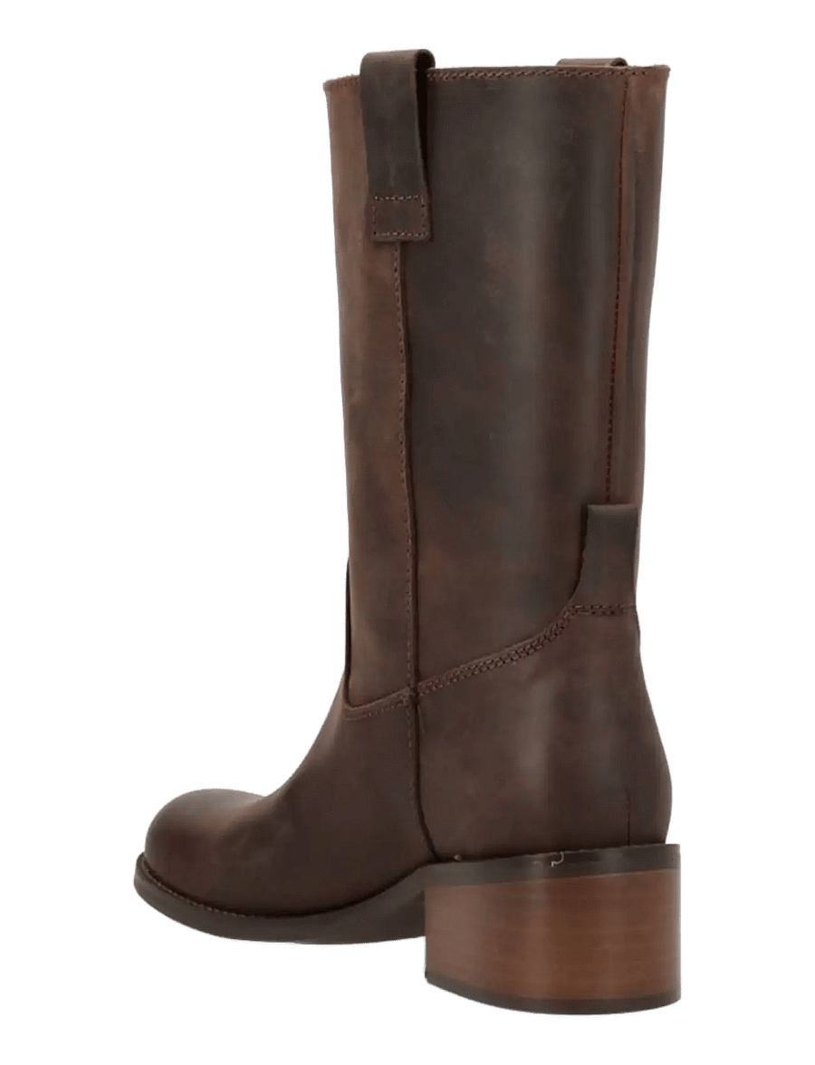 phenumb copenhagen - MARTINA Mid-High Leather Boots - flache stiefeletten - chocolat - 3